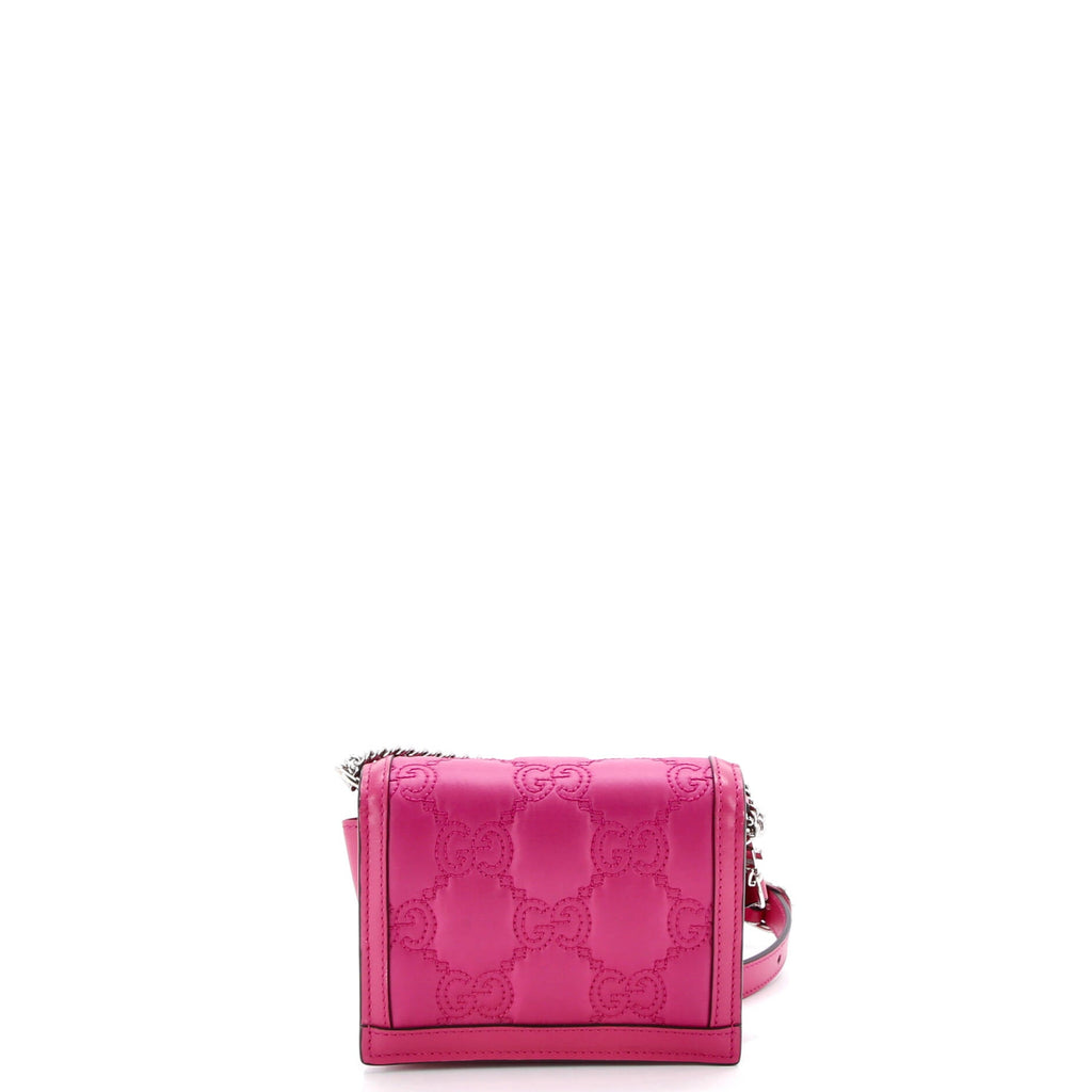 GG Marmont Flap Messenger Bag GG Matelasse Nylon with Leather Mini