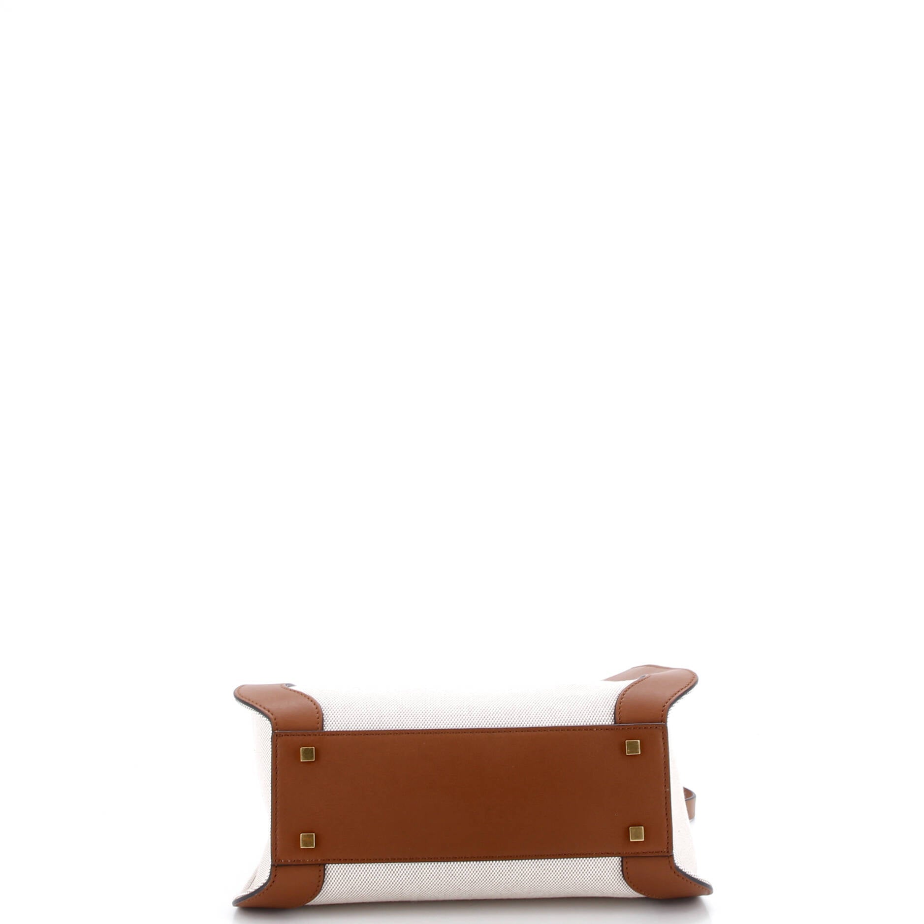 VLogo Shopper Tote Canvas and Leather Small