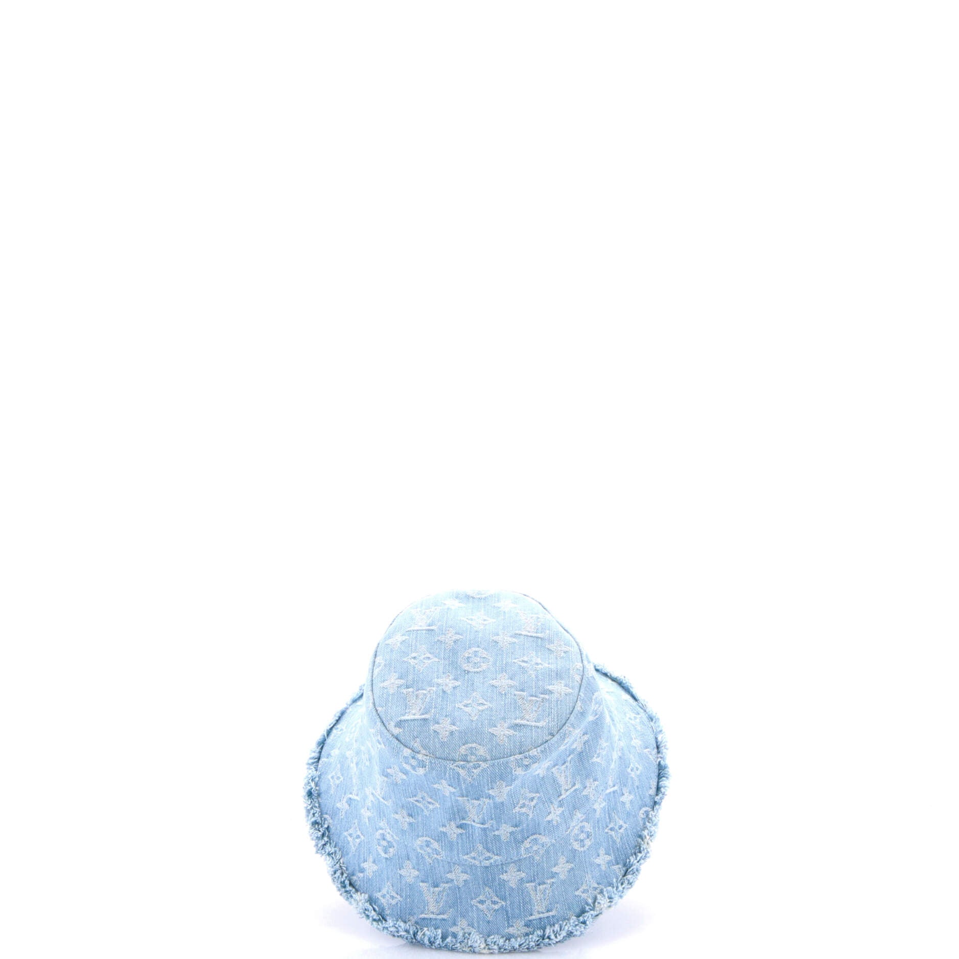 Fringe Bucket Hat Monogram Denim