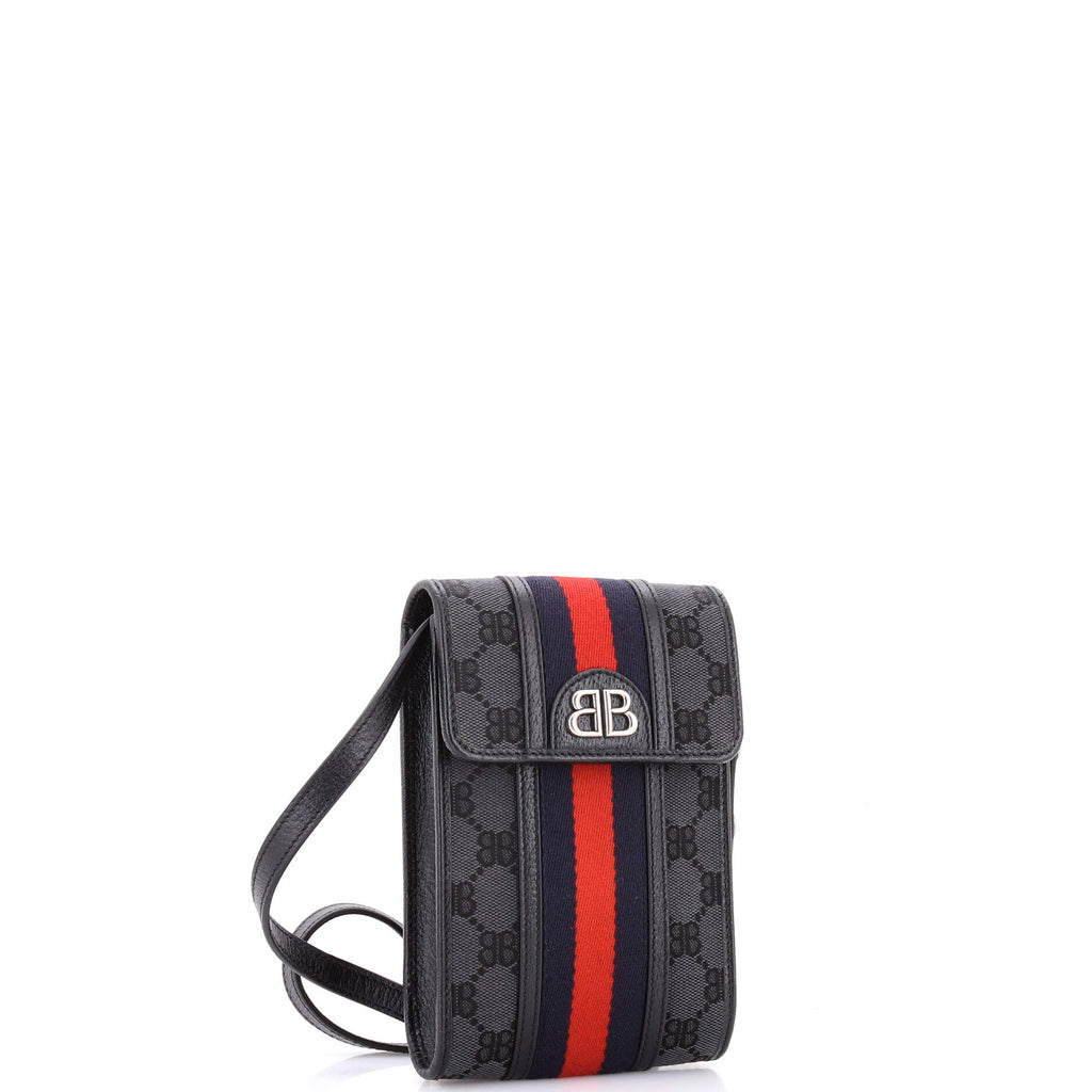 x Gucci The Hacker Project Web Phone Bag BB Canvas