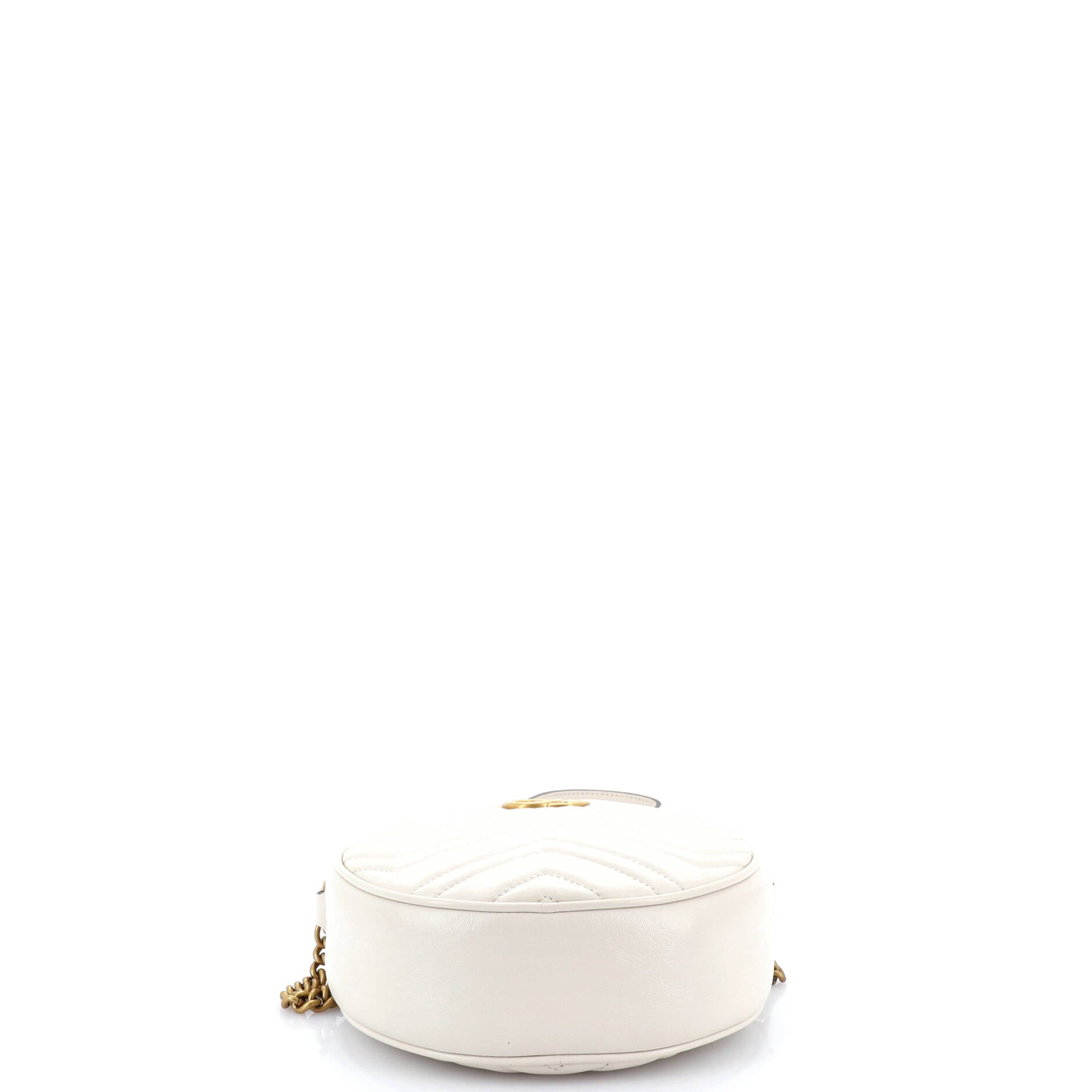 GG Marmont Round Shoulder Bag Matelasse Leather Mini
