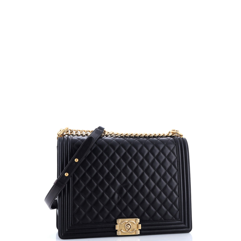 Boy Flap Bag Quilted Calfskin Large
