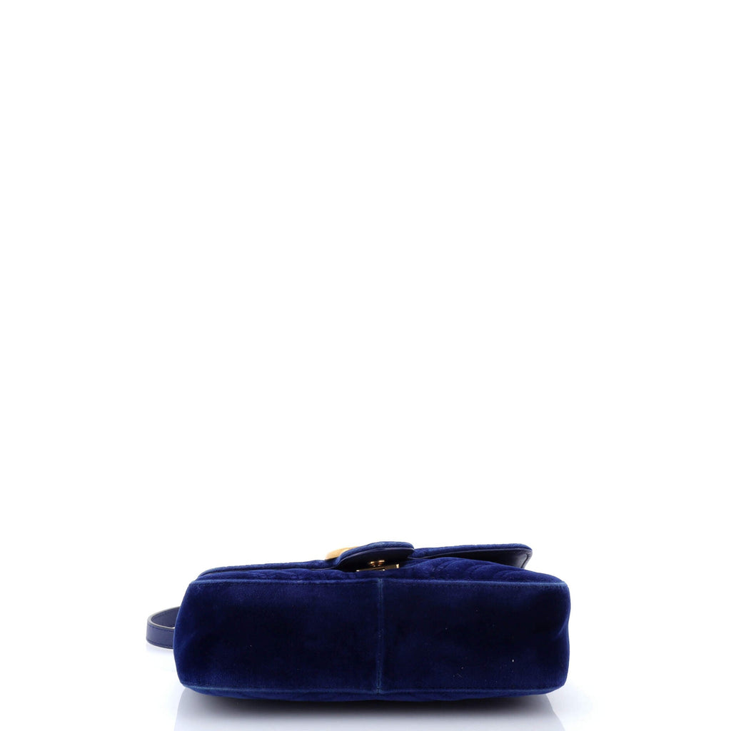 GG Marmont Flap Bag Matelasse Velvet Mini