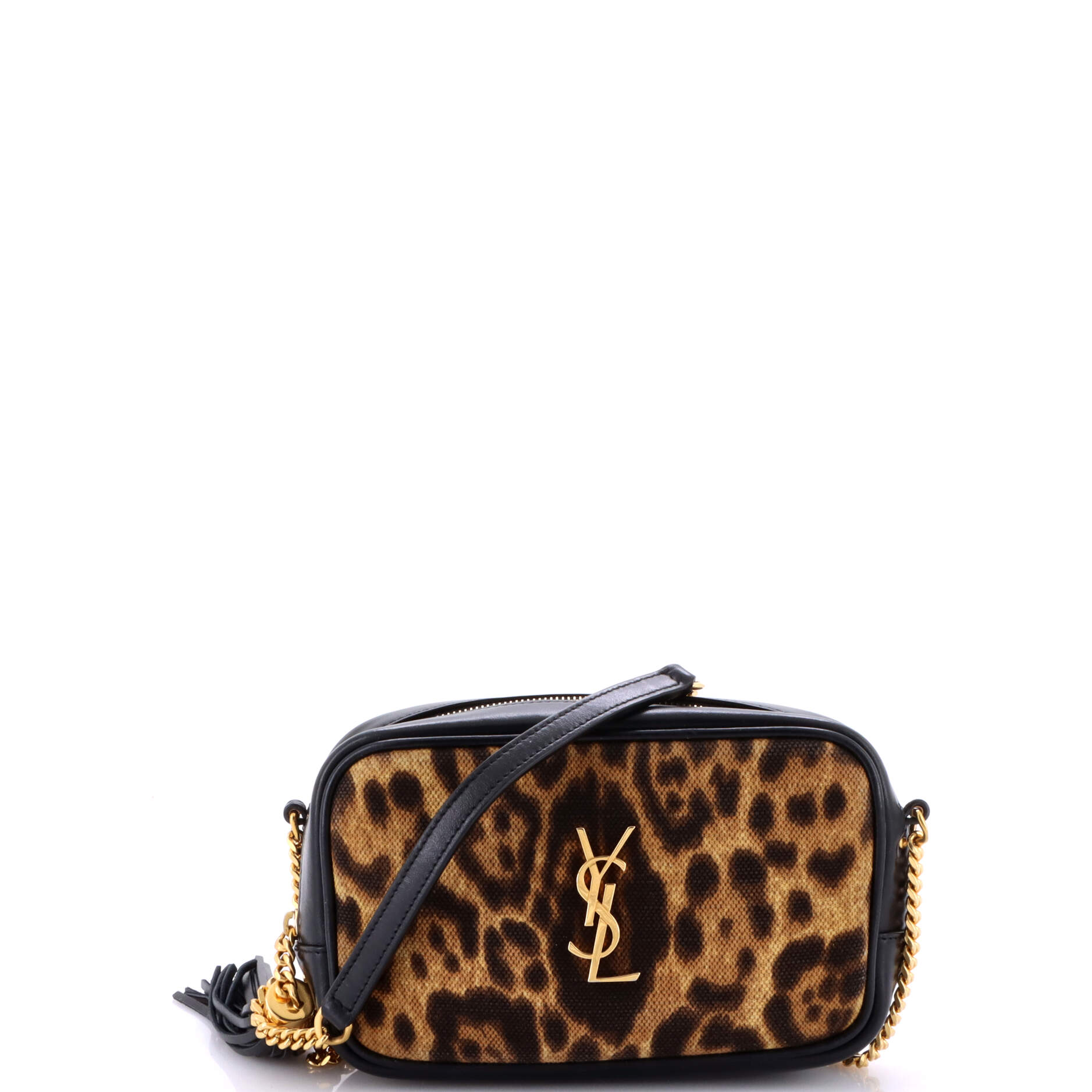 Lou Camera Bag Printed Canvas and Leather Mini
