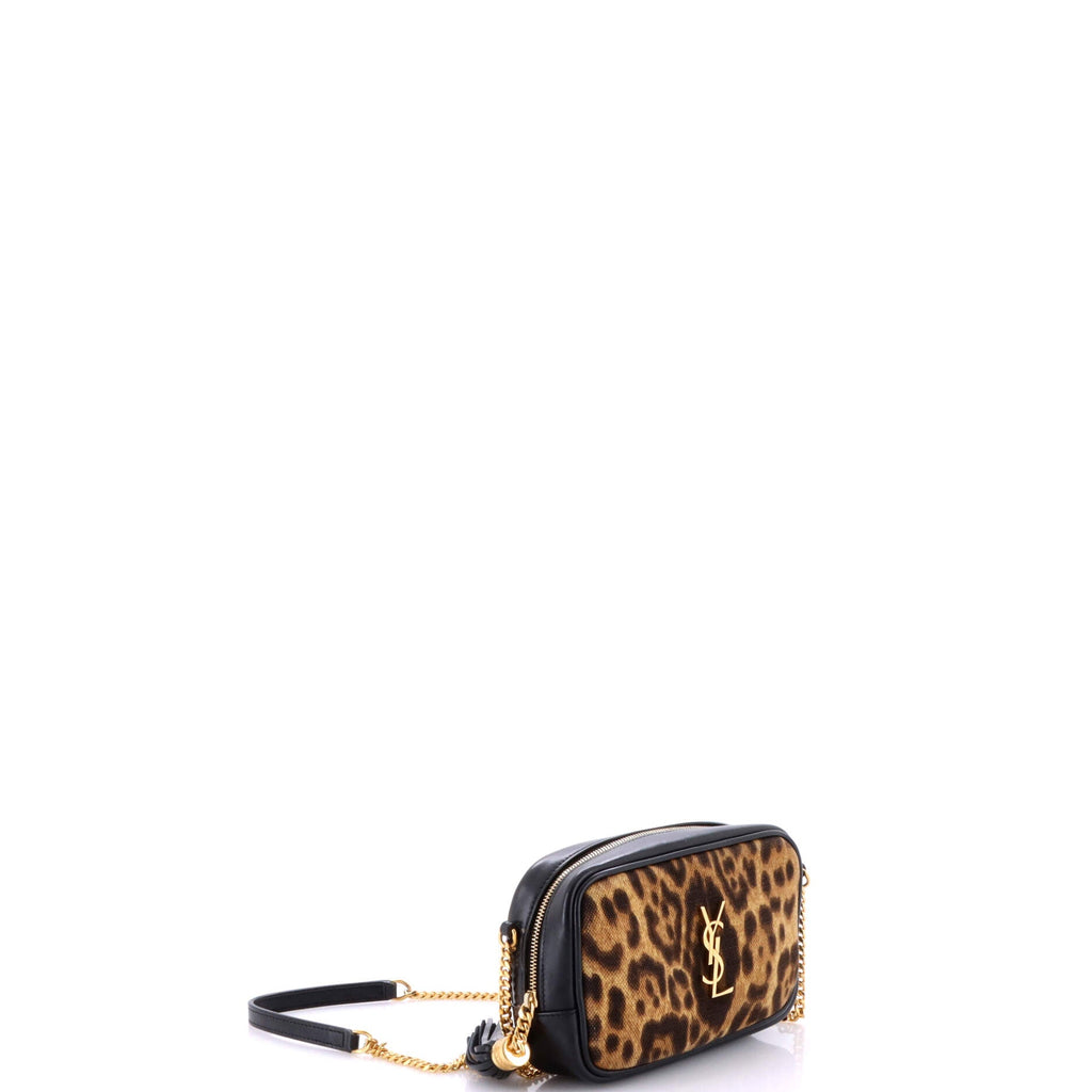 Lou Camera Bag Printed Canvas and Leather Mini