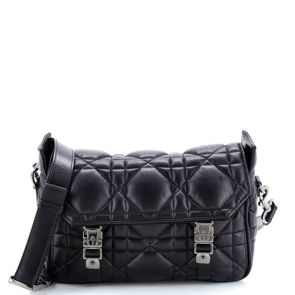 Diorcamp Messenger Bag Padded Macrocannage Quilt Calfskin Small