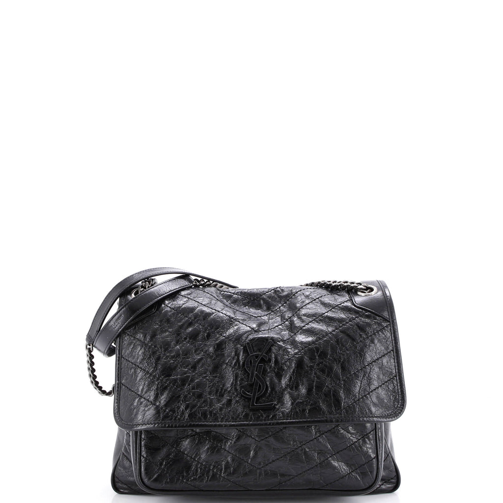 Niki Chain Flap Bag Matelasse Chevron Leather Medium