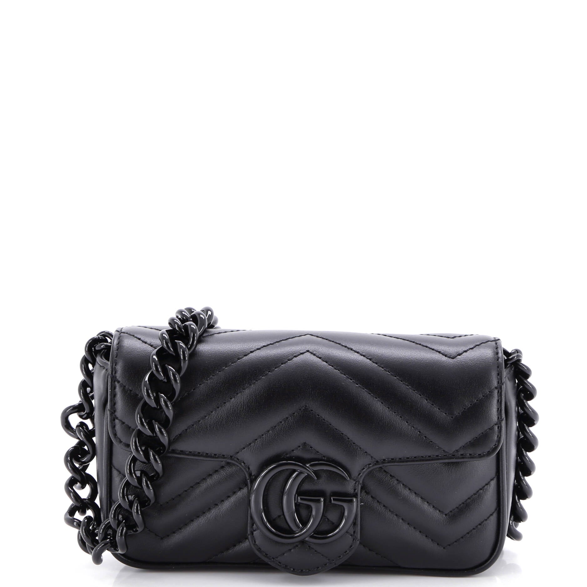 GG Marmont Flap Belt Bag Matelasse Leather