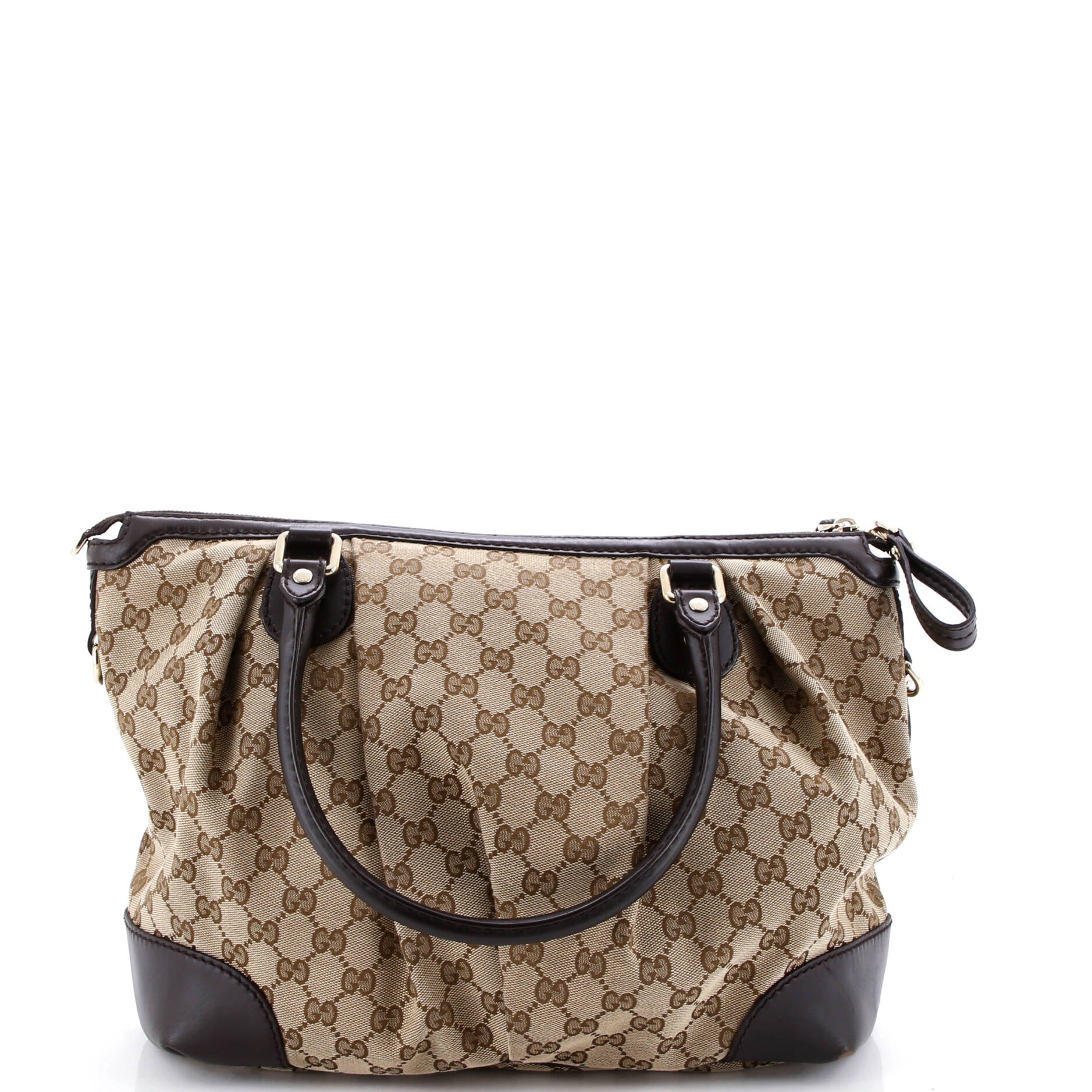 Sukey Top Handle Satchel GG Canvas with Leather Large