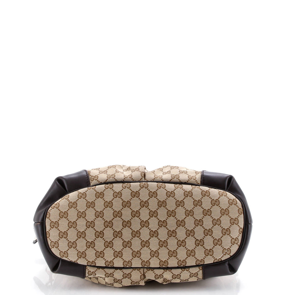 Sukey Top Handle Satchel GG Canvas with Leather Large