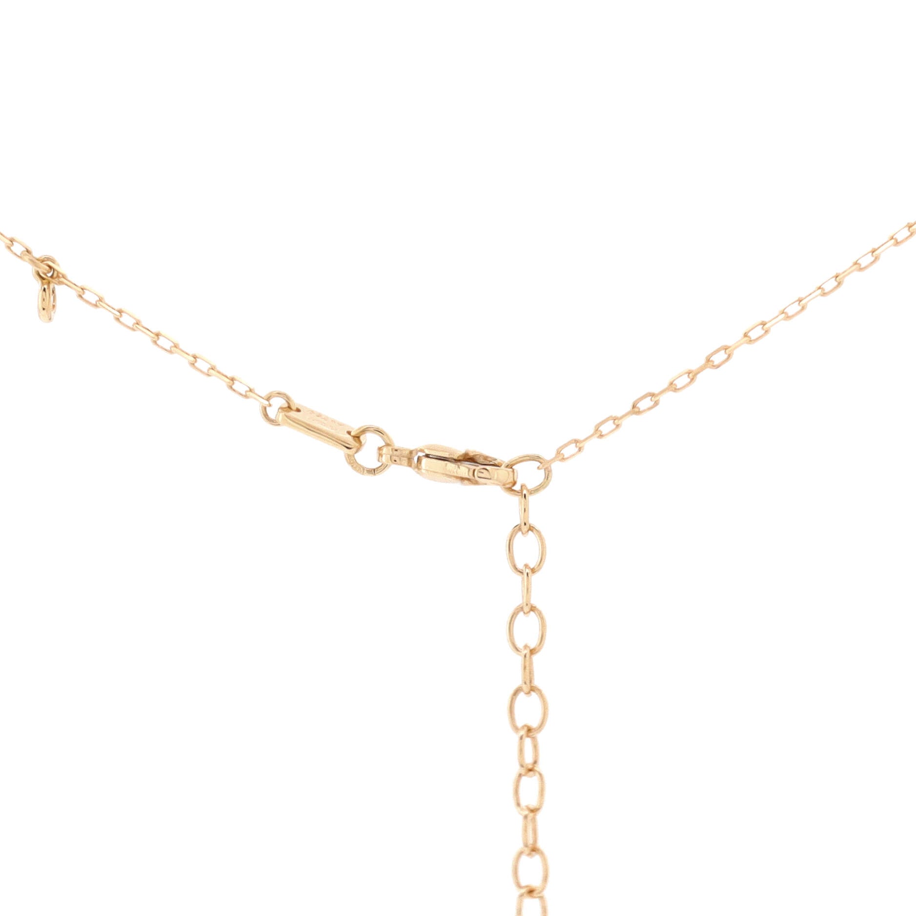 GG Running Station Necklace 18K Yellow Gold with Diamonds