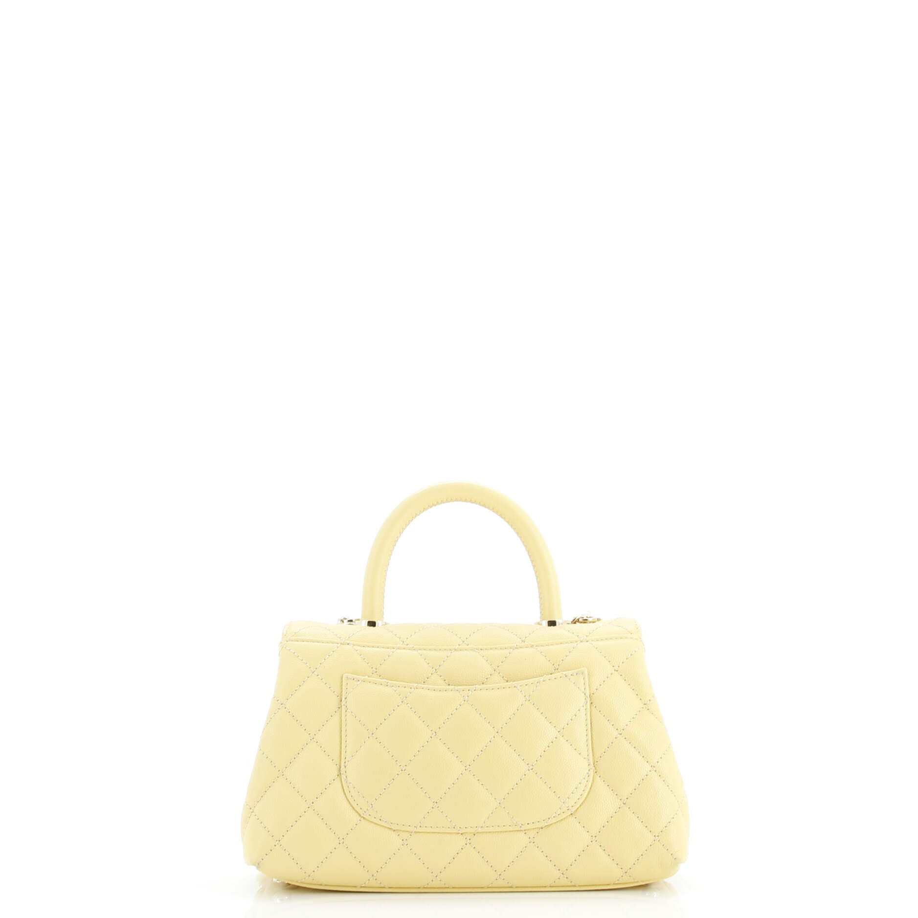 Coco Top Handle Bag Quilted Caviar Mini