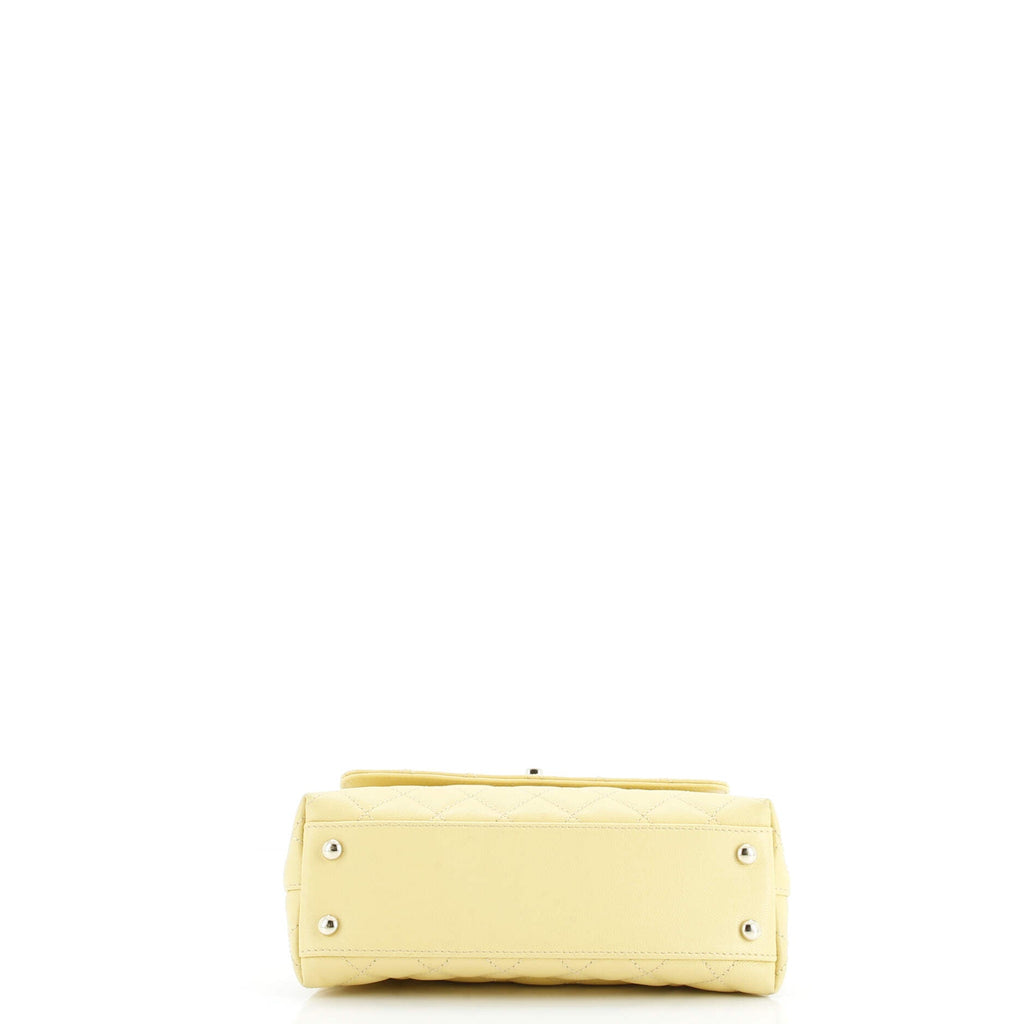 Coco Top Handle Bag Quilted Caviar Mini