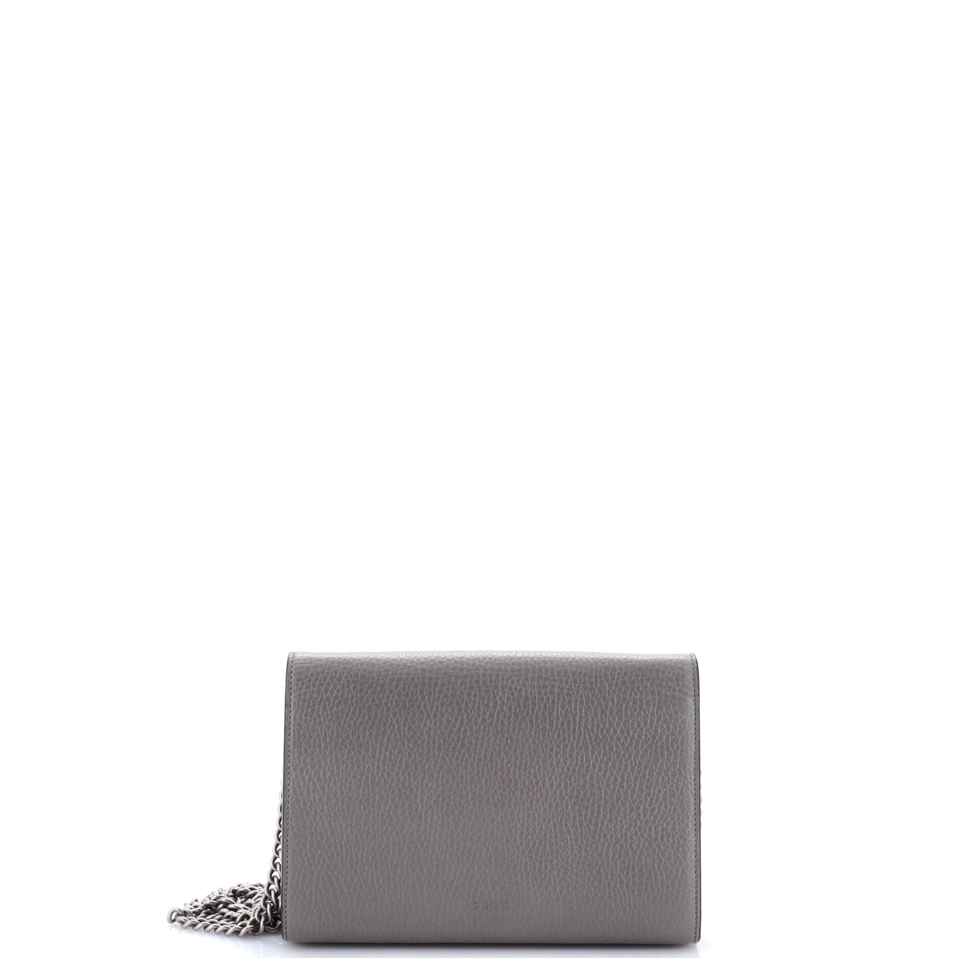 Dionysus Chain Wallet Leather with Embellished Detail Small
