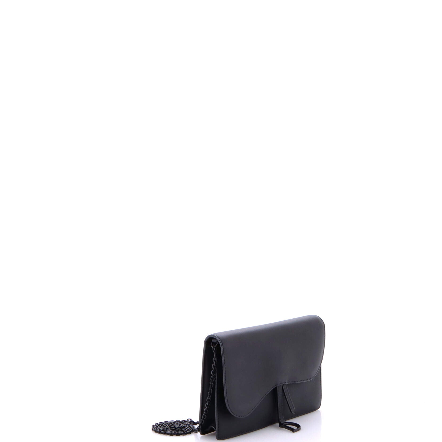 Saddle Chain Clutch Leather