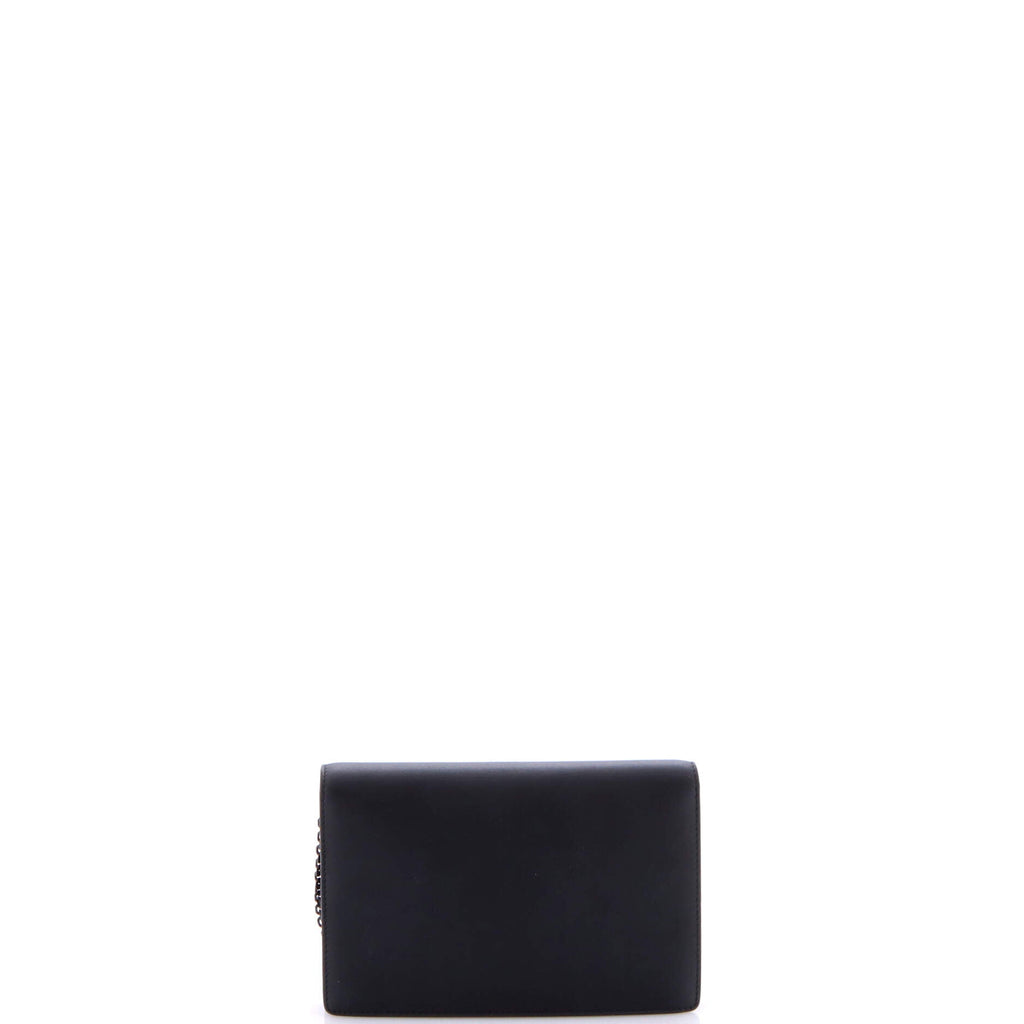 Saddle Chain Clutch Leather