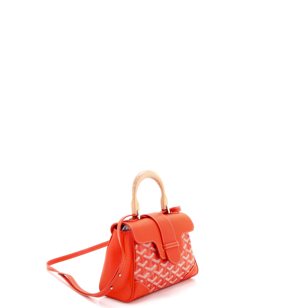 Saigon Top Handle Bag Coated Canvas with Leather Mini