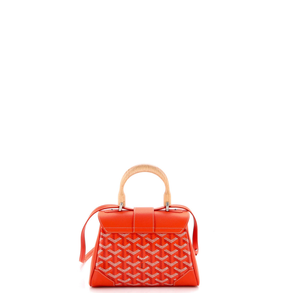 Saigon Top Handle Bag Coated Canvas with Leather Mini