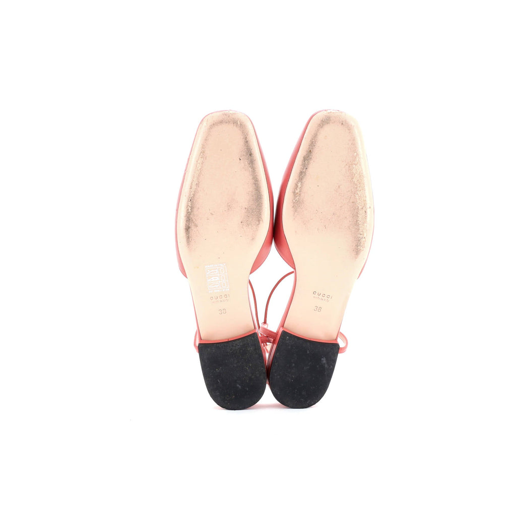 Women's GG Slingback Flats Leather