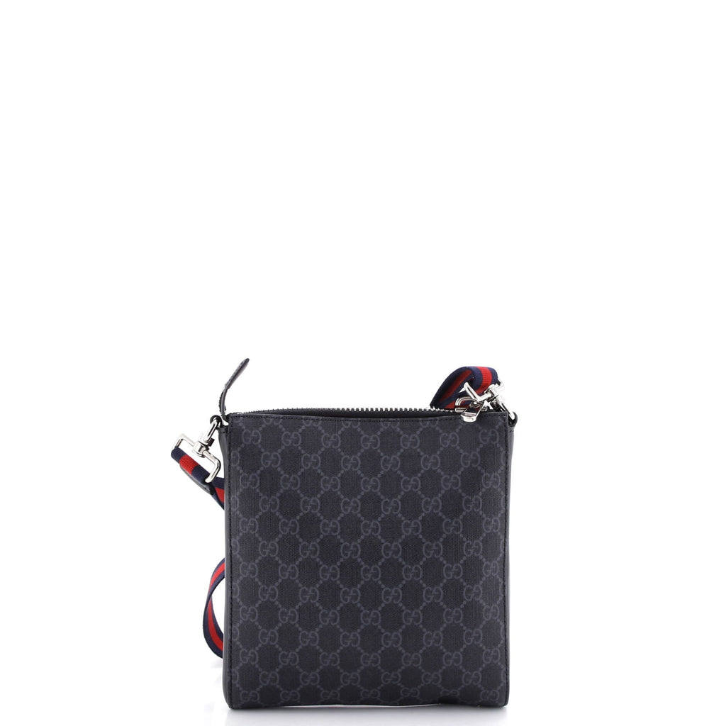 Web Strap Front Zip Messenger Bag GG Coated Canvas Small