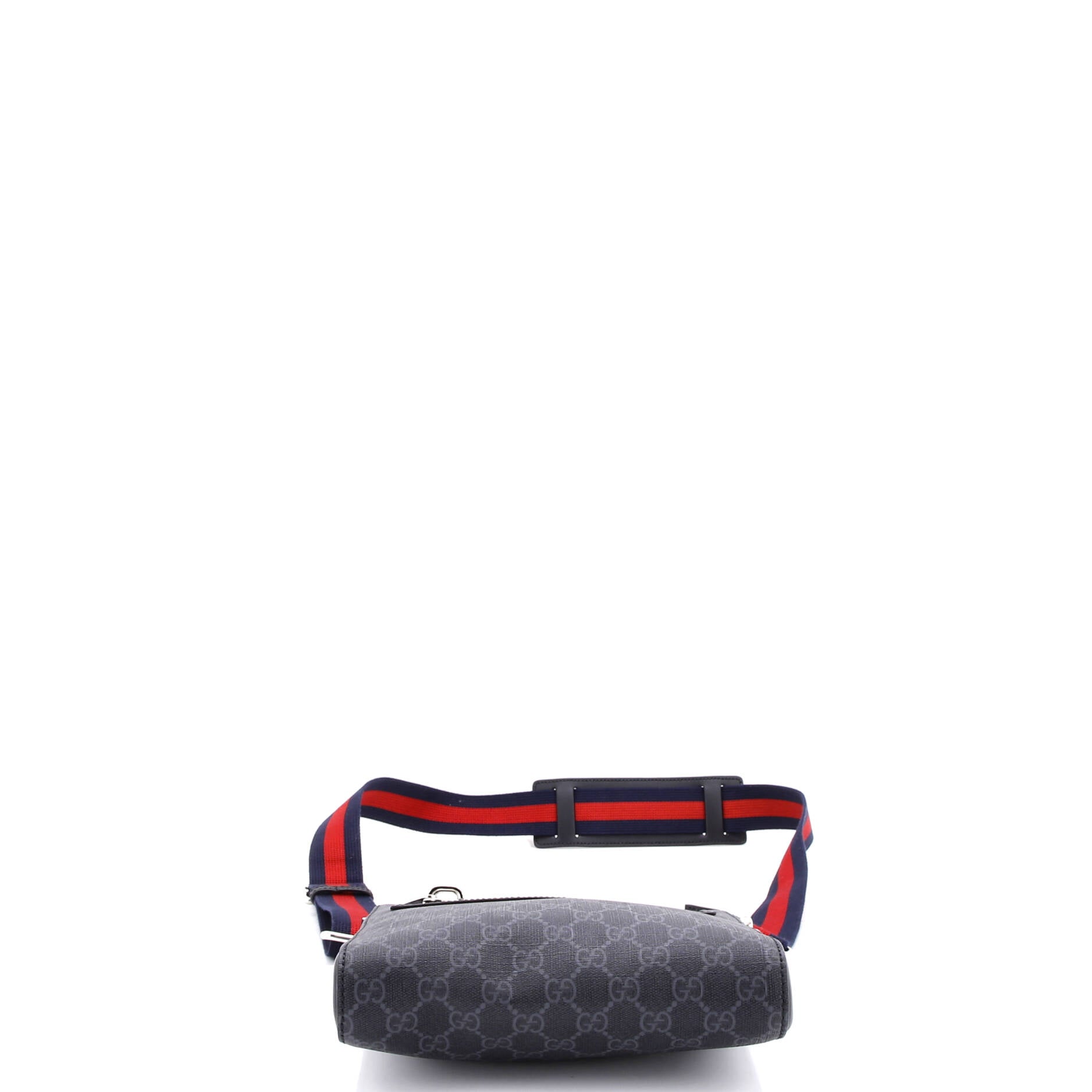 Web Strap Front Zip Messenger Bag GG Coated Canvas Small