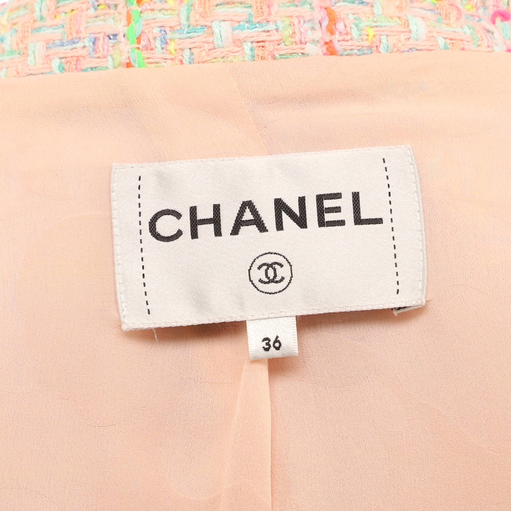 Women's Single Pocket V-Neck Button Up Jacket Tweed