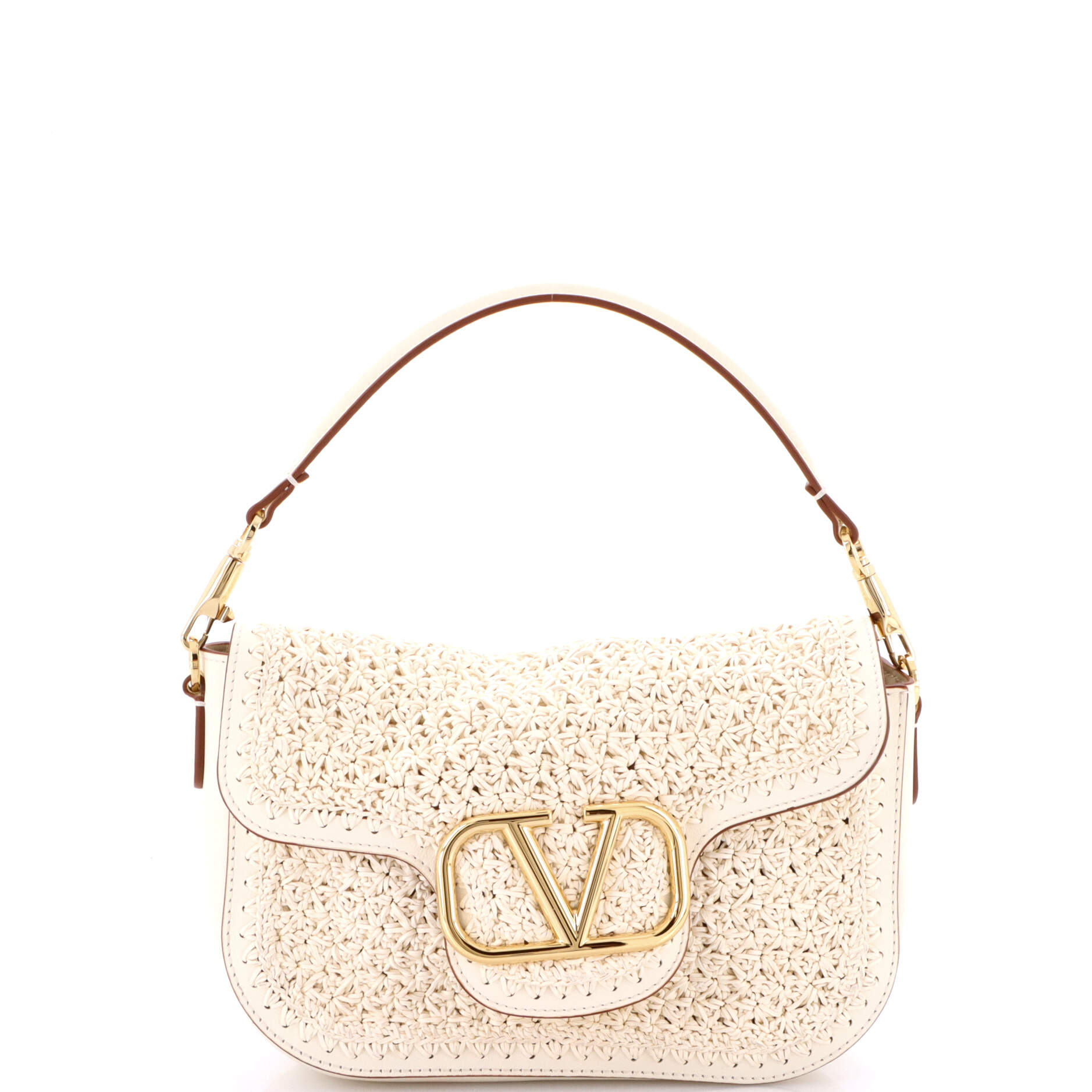 VLogo All Time Flap Shoulder Crochet Leather