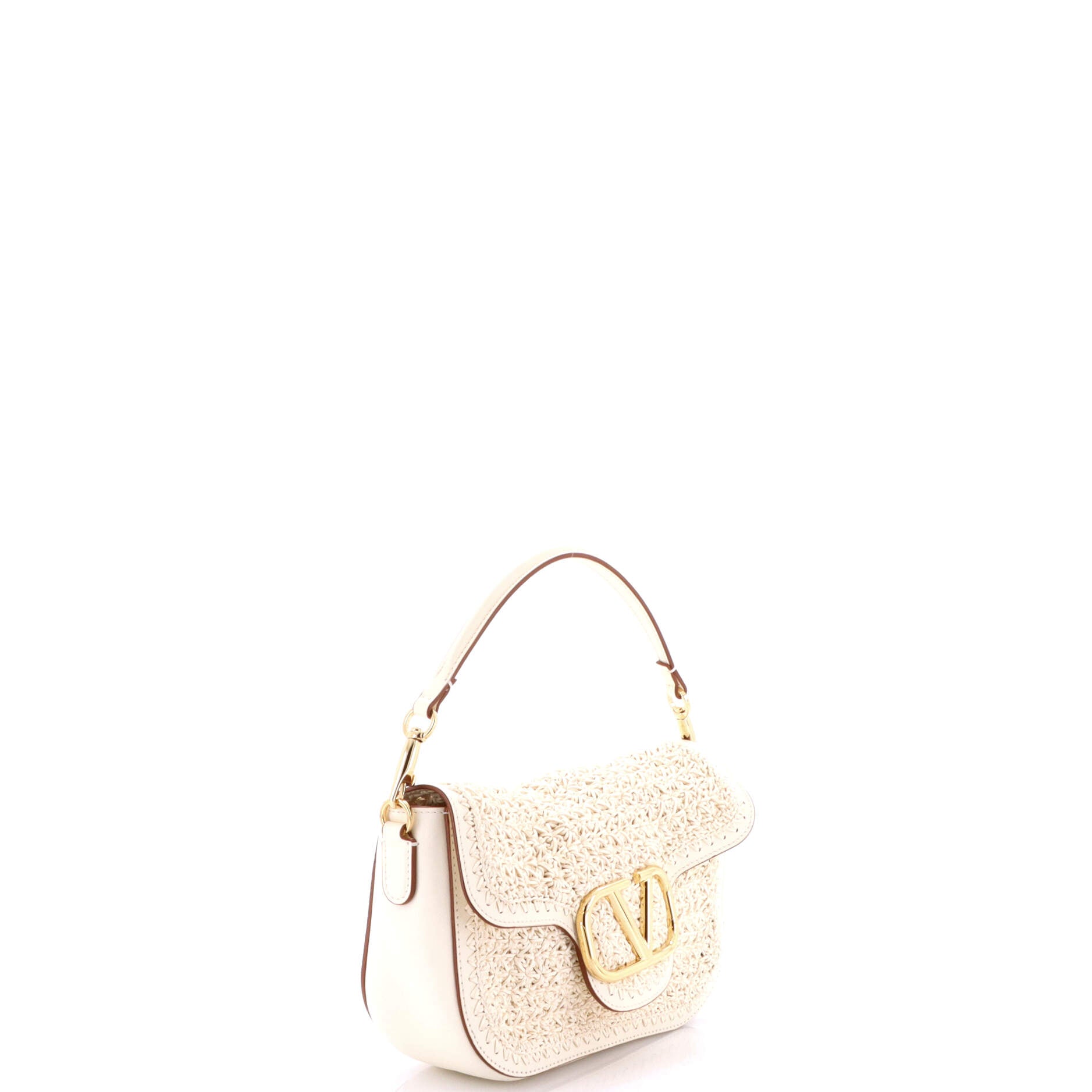 VLogo All Time Flap Shoulder Crochet Leather
