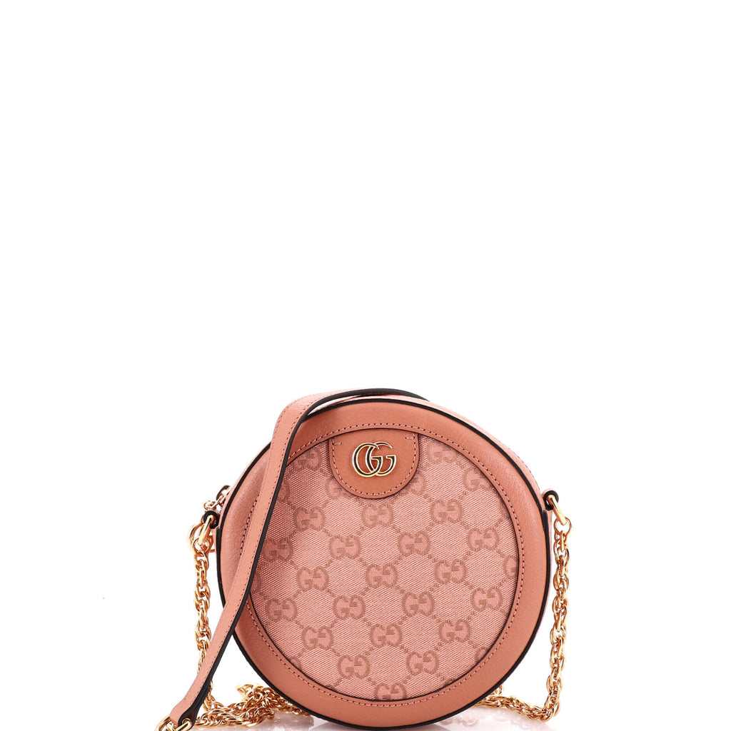 Ophidia Round Shoulder Bag GG Coated Canvas Mini