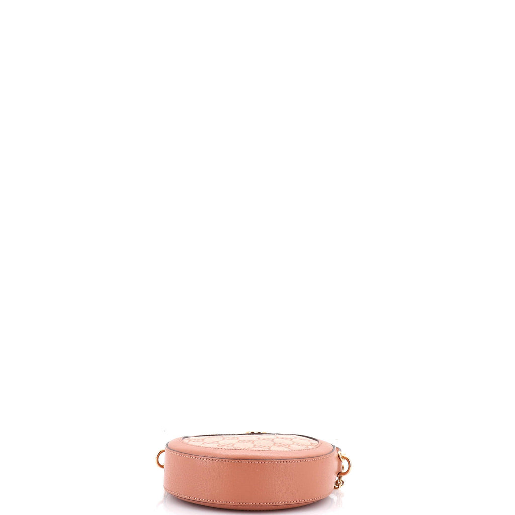 Ophidia Round Shoulder Bag GG Coated Canvas Mini
