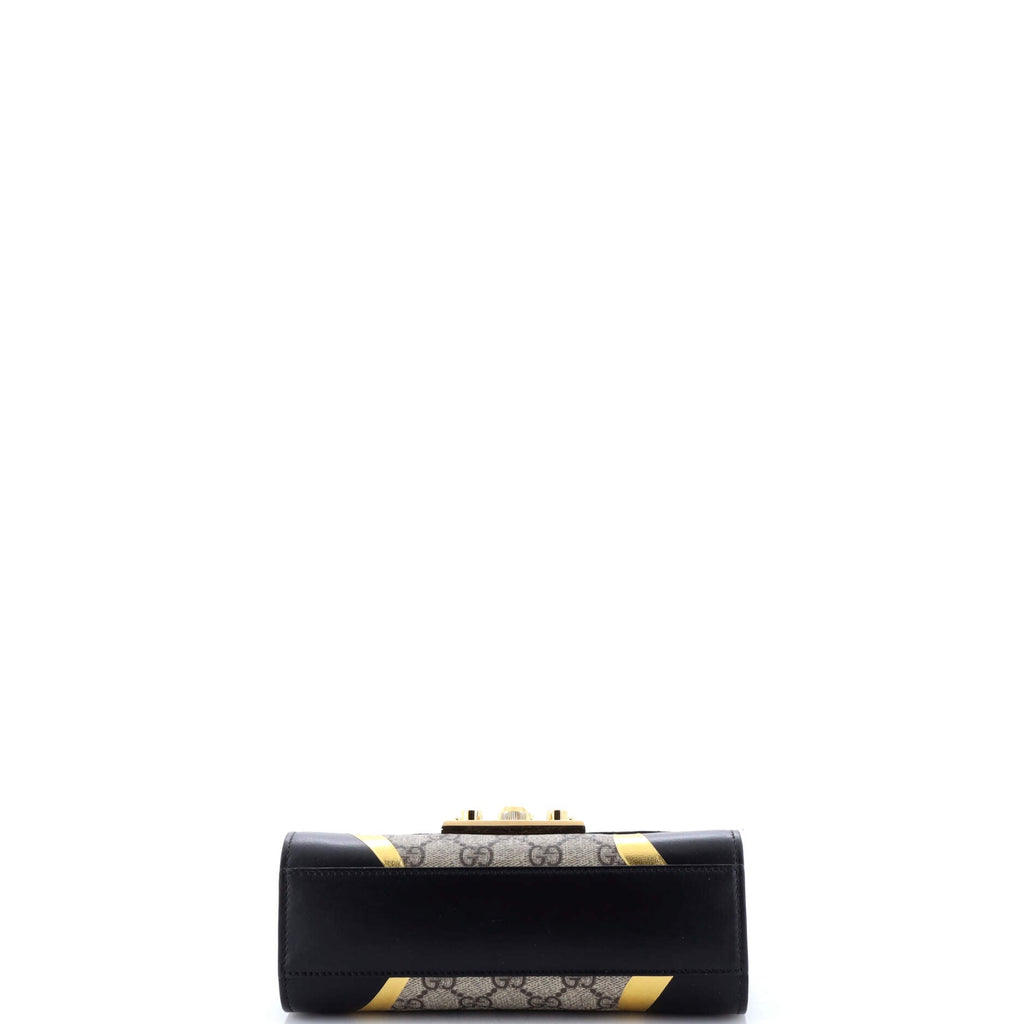 Padlock Shoulder Bag GG Coated Canvas and Leather Small