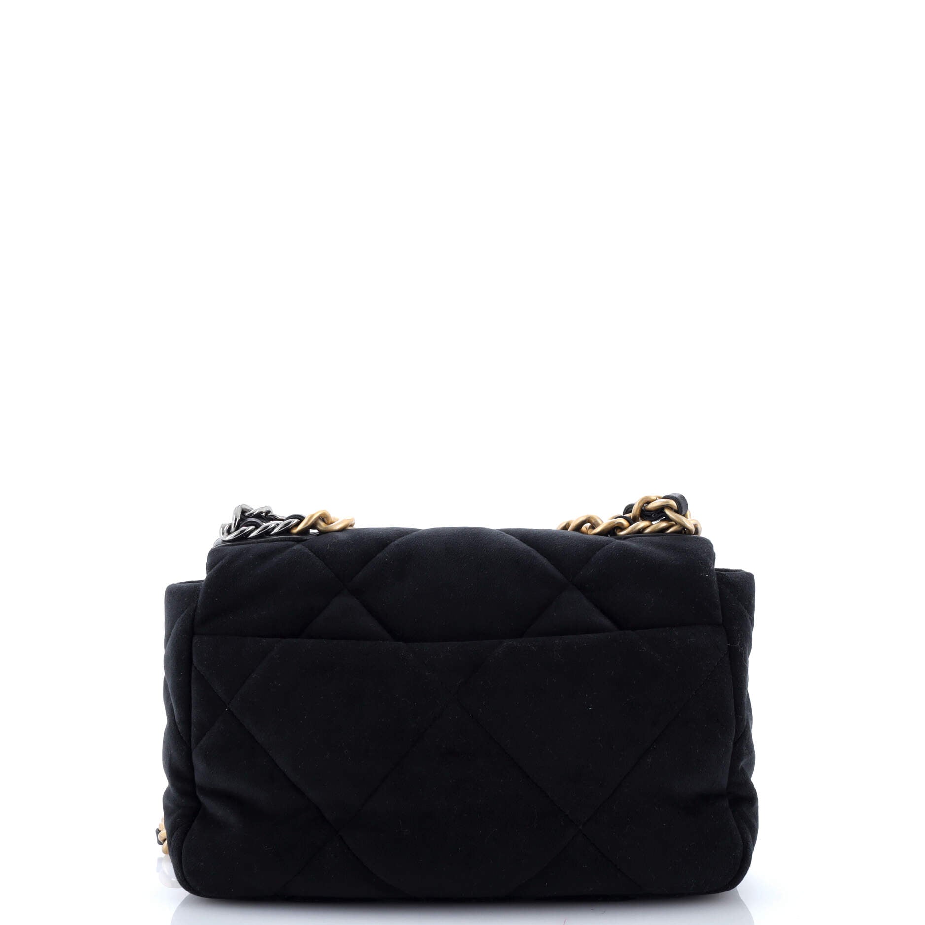 19 Flap Bag Quilted Velvet Medium