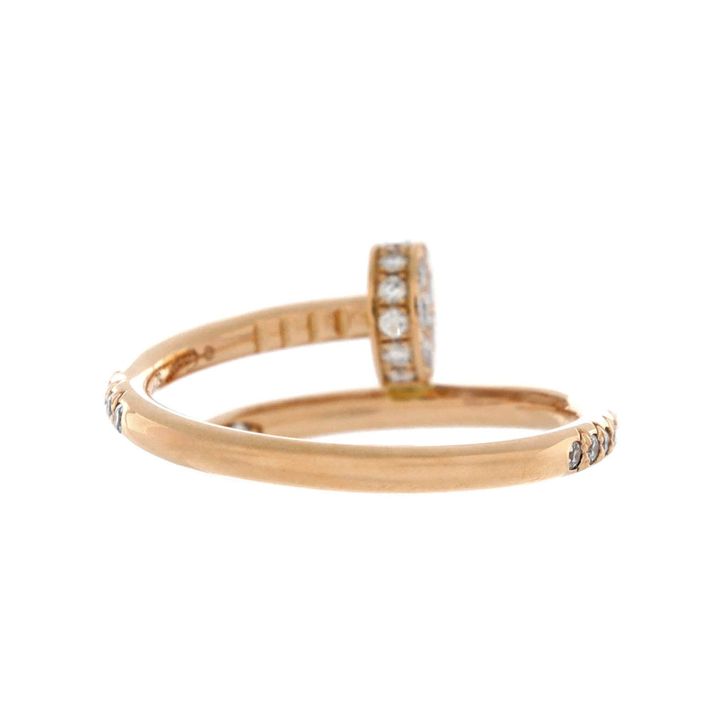 Juste un Clou Paved Ring 18K Rose Gold with Diamonds Small