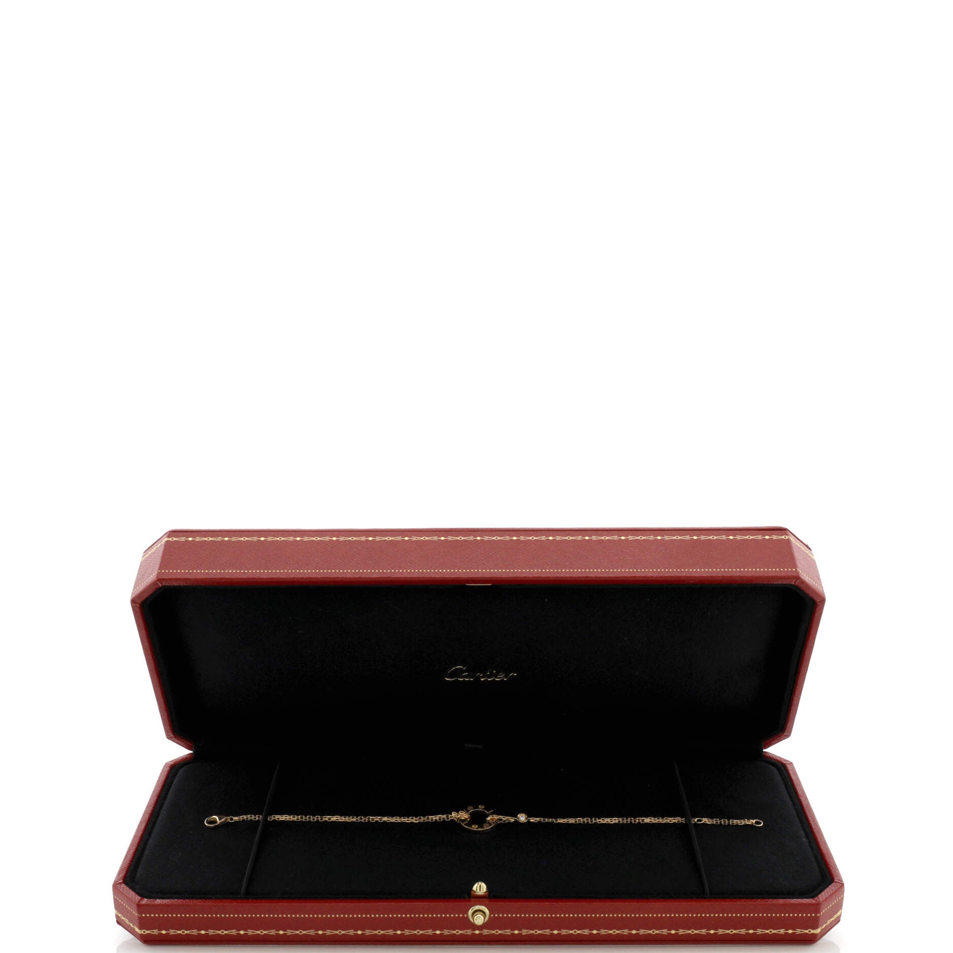 2 Diamonds Love Bracelet 18K Yellow Gold with Diamonds