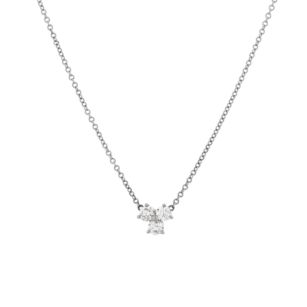 Aria Pendant Necklace Platinum and Diamonds