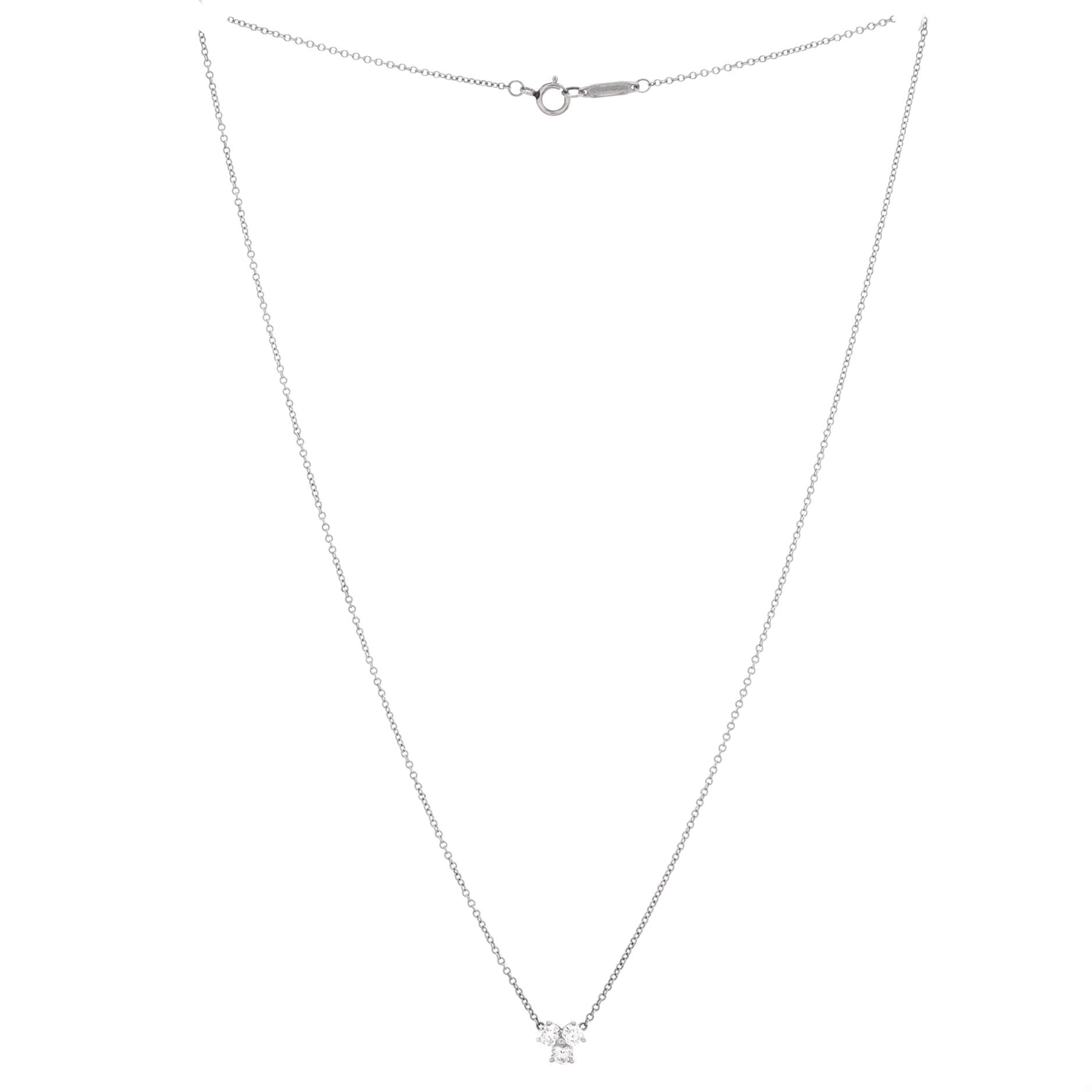 Aria Pendant Necklace Platinum and Diamonds