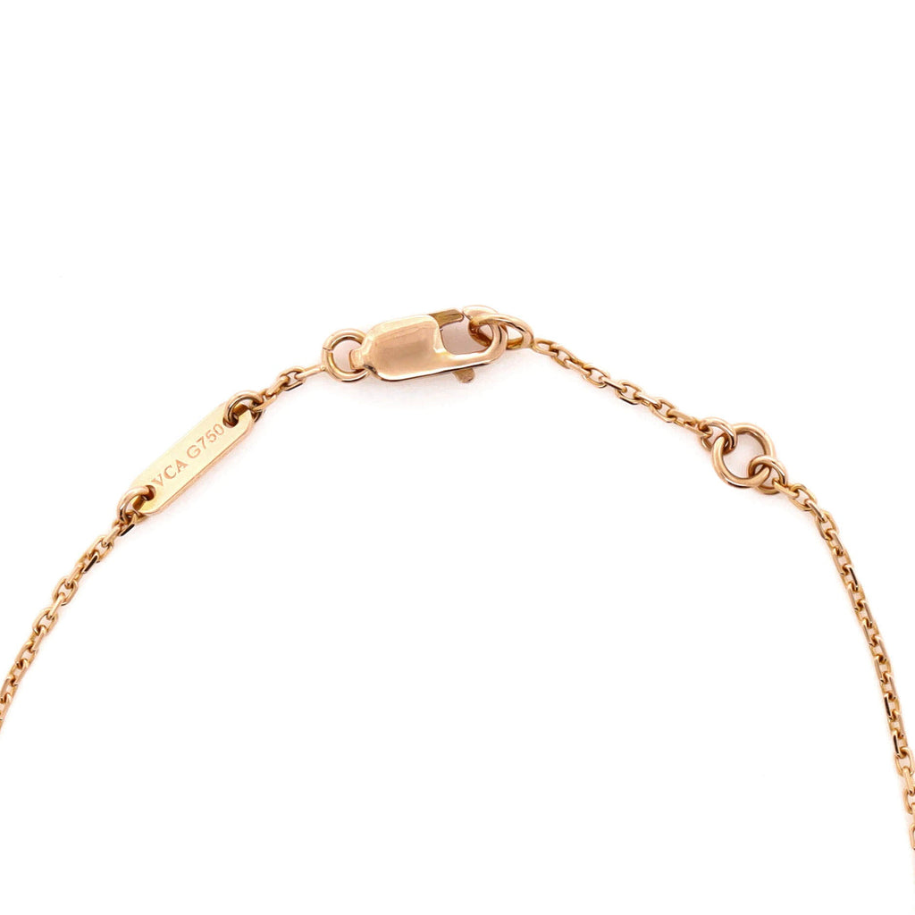 Sweet Alhambra Heart Bracelet 18K Rose Gold with Carnelian