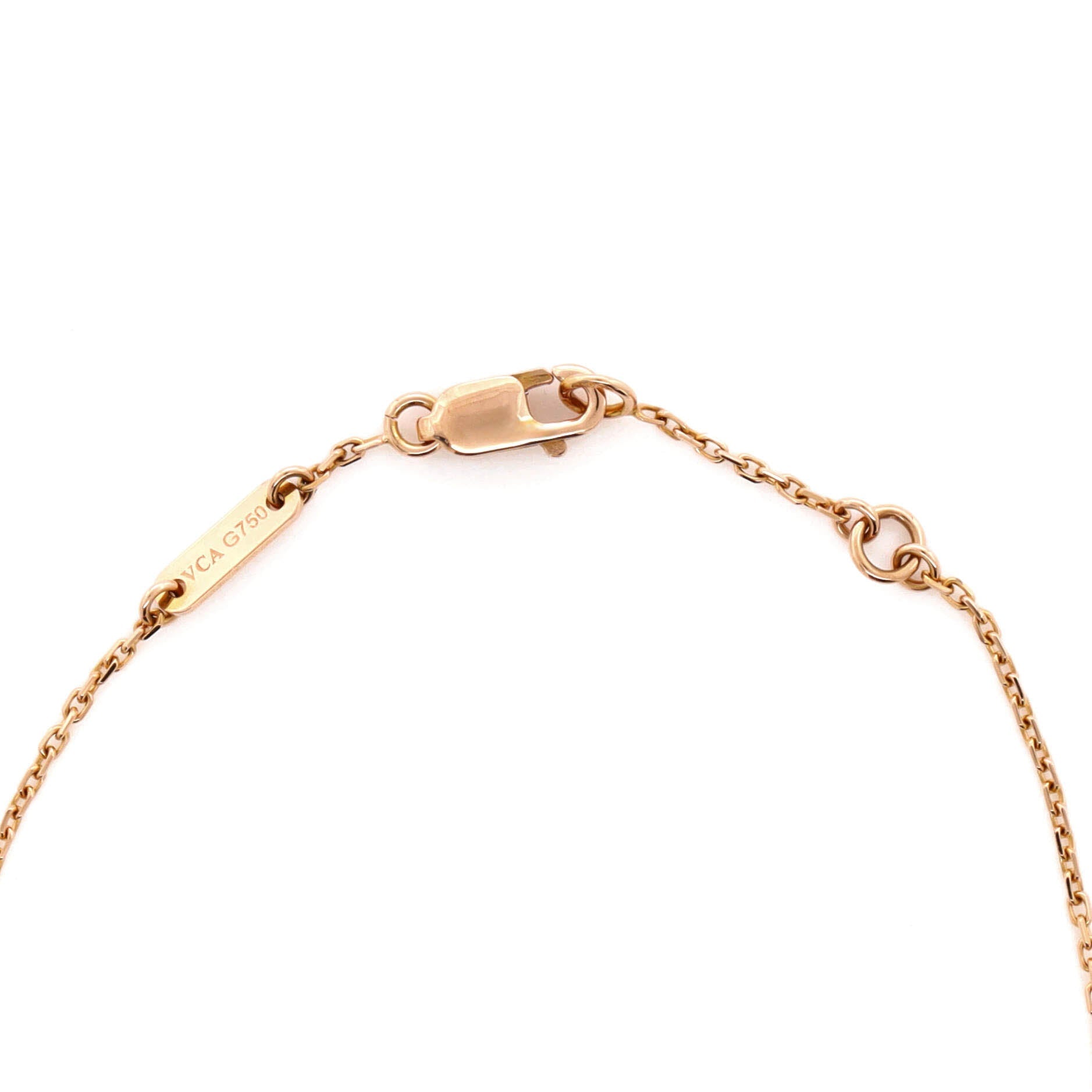 Sweet Alhambra Heart Bracelet 18K Rose Gold with Carnelian
