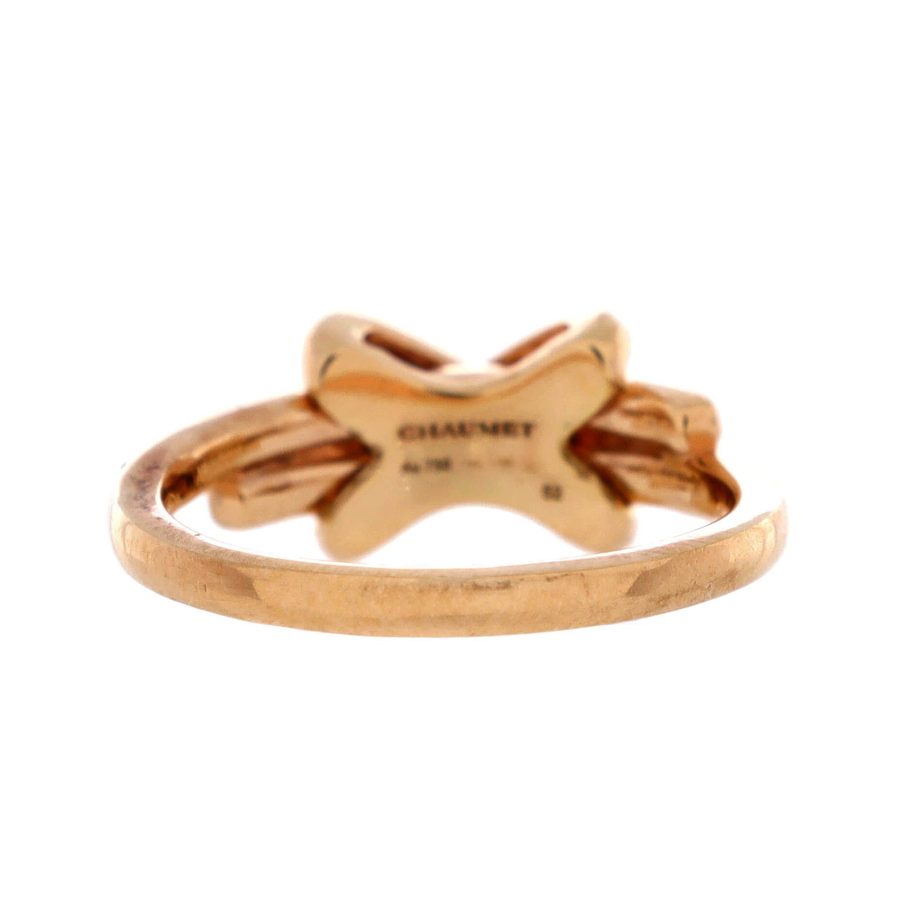 Jeux De Liens Ring 18K Rose Gold with Pave Diamonds