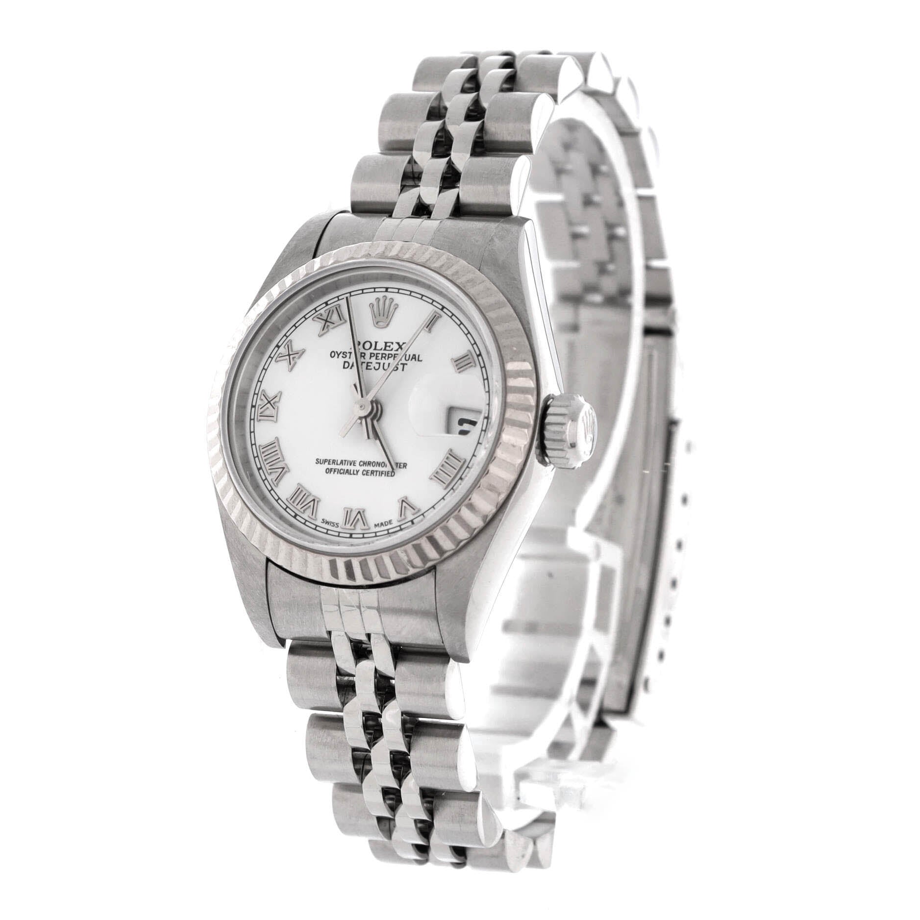 Oyster Perpetual Datejust Automatic Watch Stainless Steel and White Gold 26