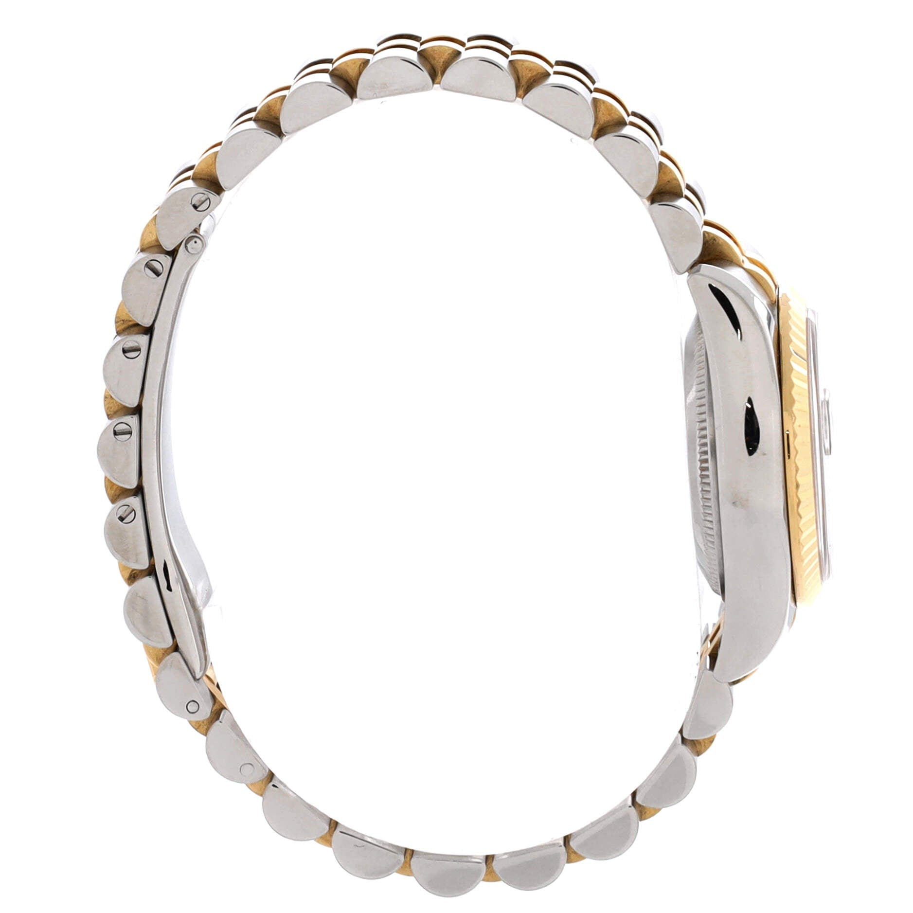 Oyster Perpetual Datejust Automatic Watch Stainless Steel and Yellow Gold with Diamond Markers 26