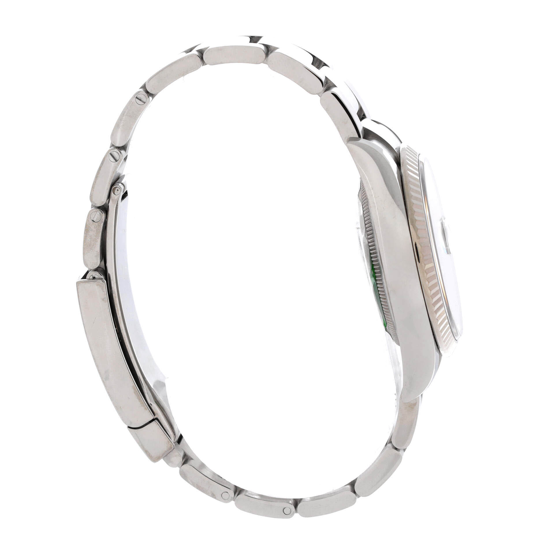 Oyster Perpetual Datejust Palm Motif Automatic Watch Stainless Steel and White Gold with Diamond Markers 36