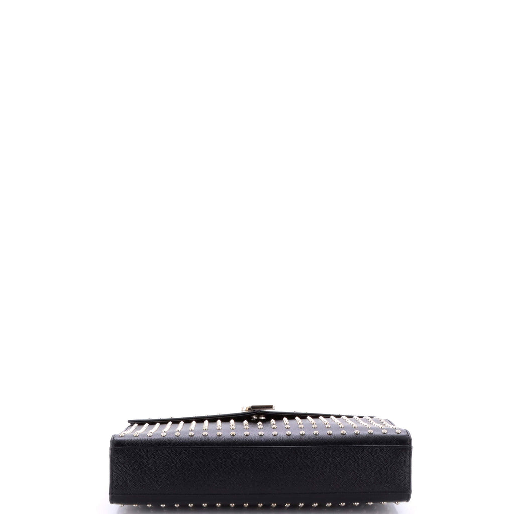 Classic Monogram Envelope Satchel Studded Leather Large