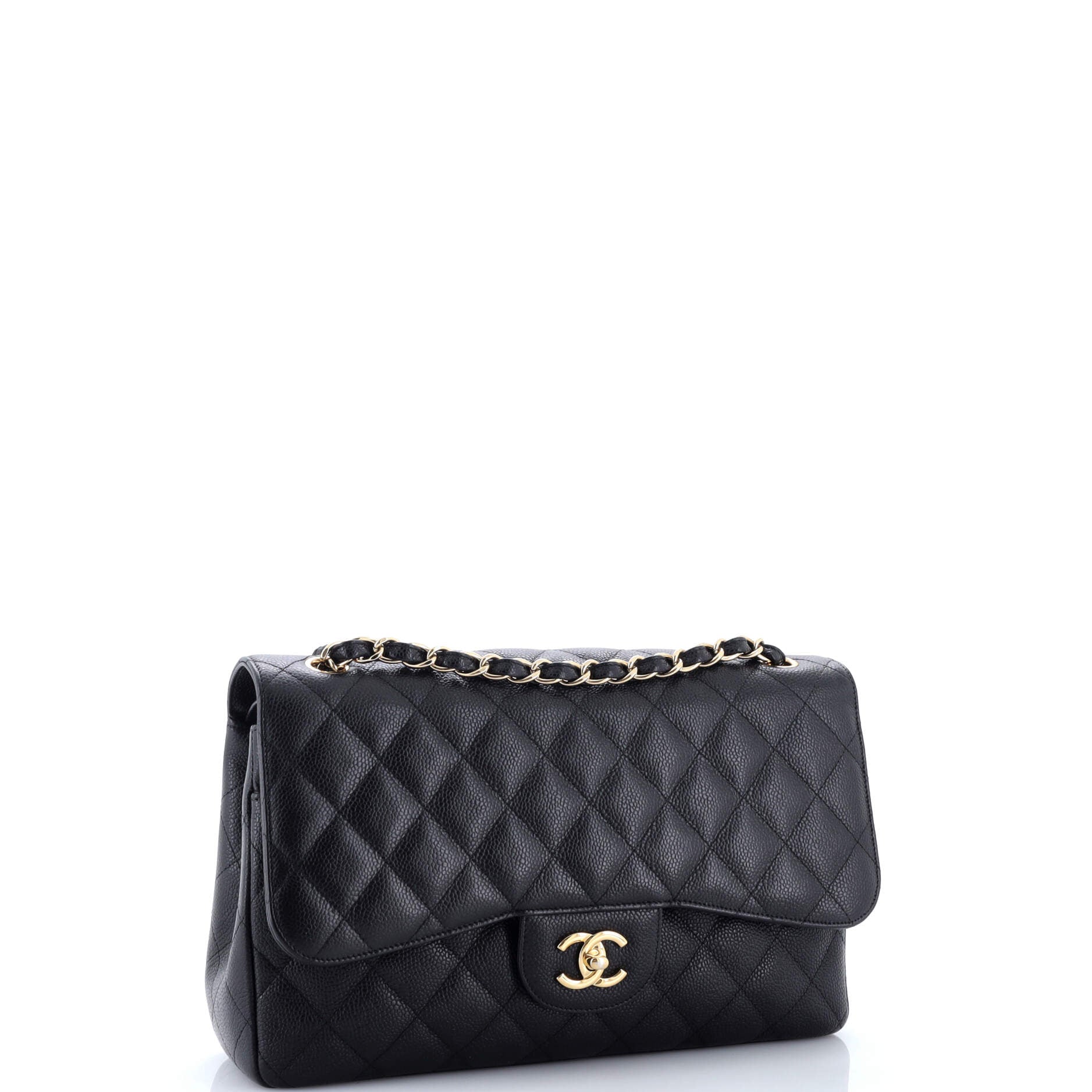 Classic Double Flap Bag Quilted Caviar Jumbo