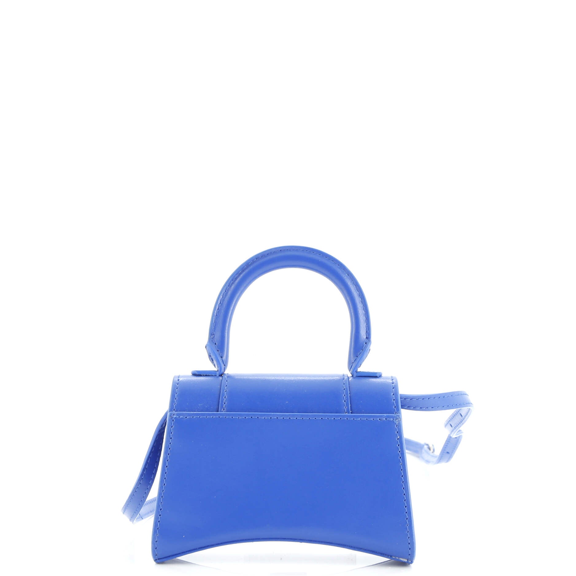 Hourglass Chain Top Handle Bag Leather Mini
