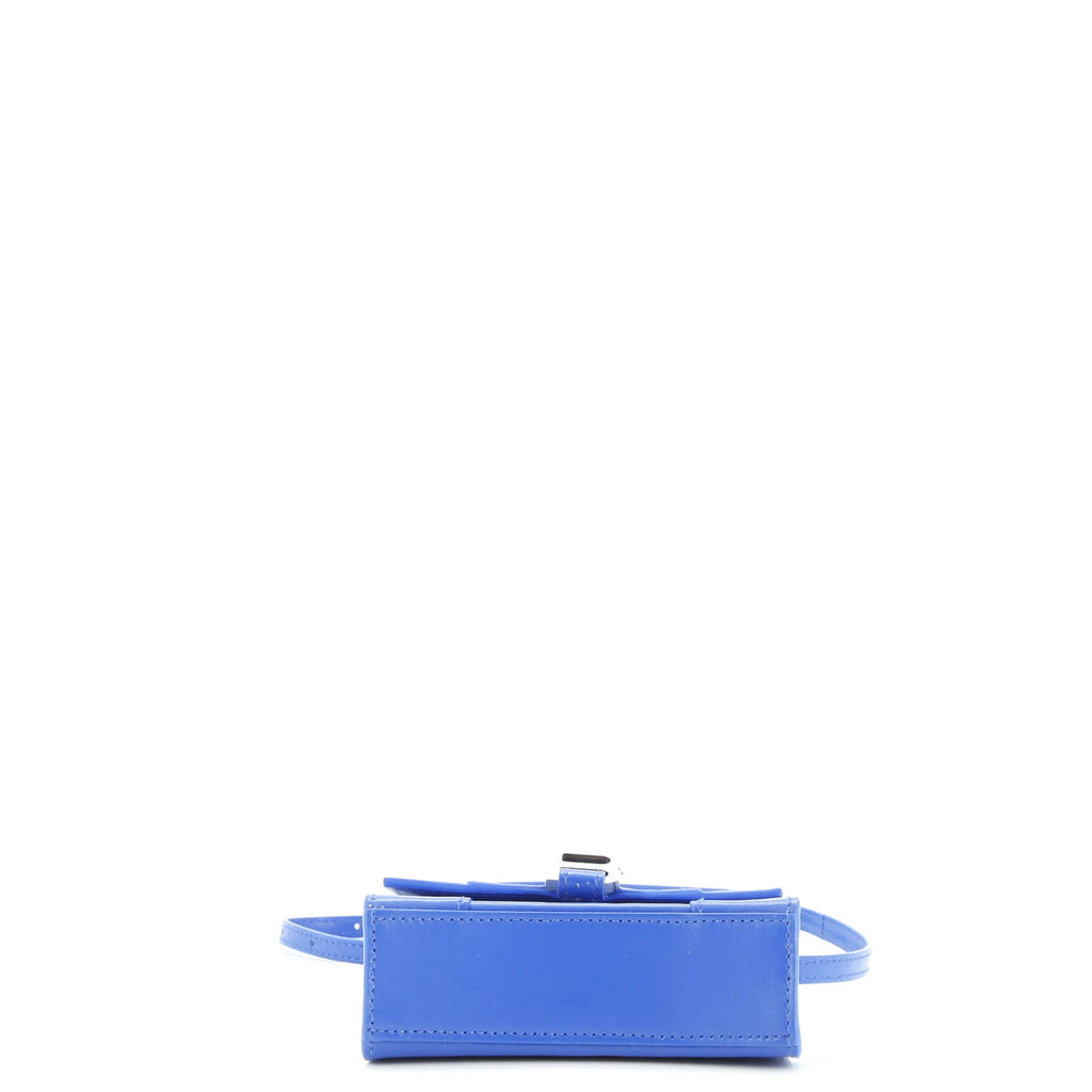 Hourglass Chain Top Handle Bag Leather Mini