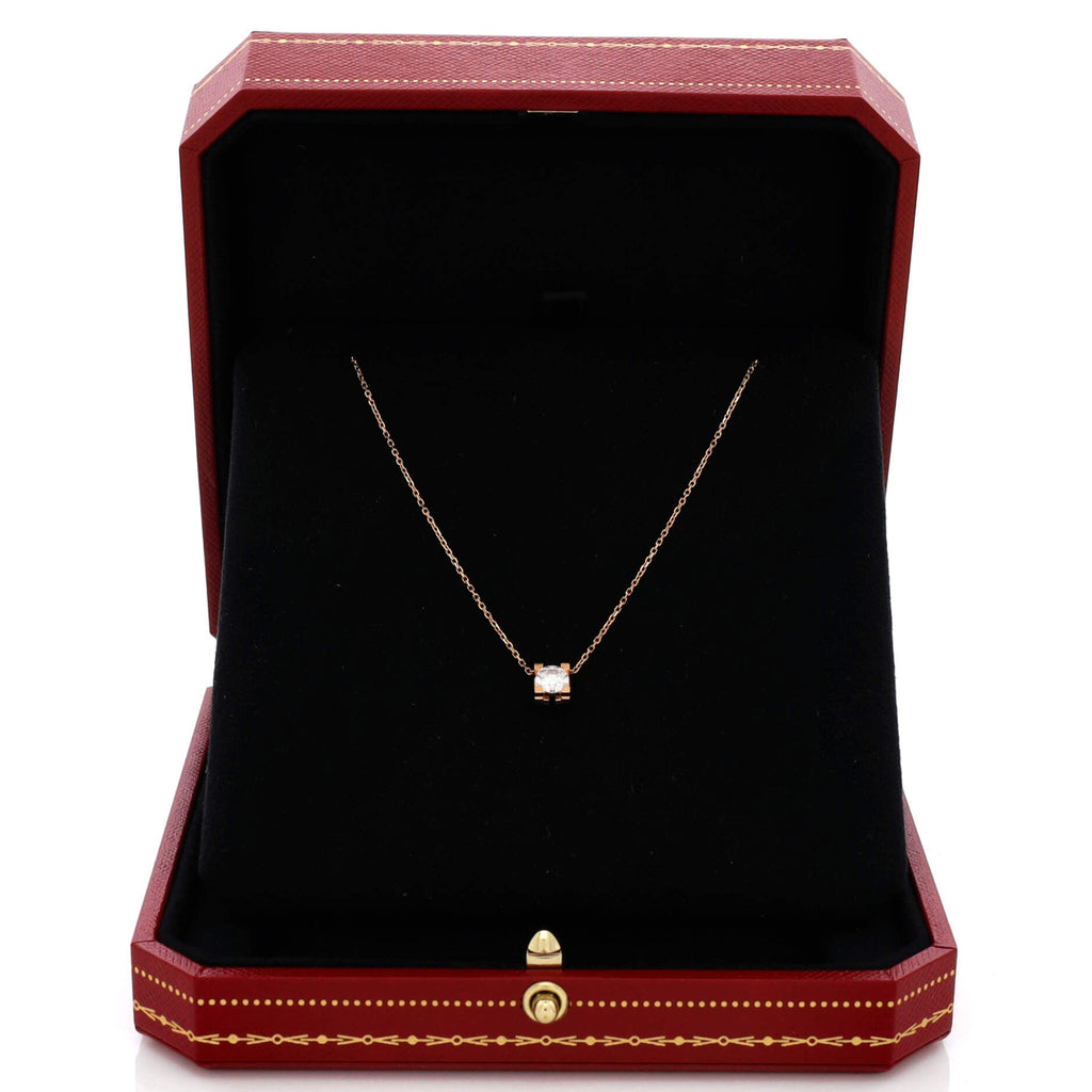 C de Cartier Necklace 18K Rose Gold and Diamond 0.50-0.59CT