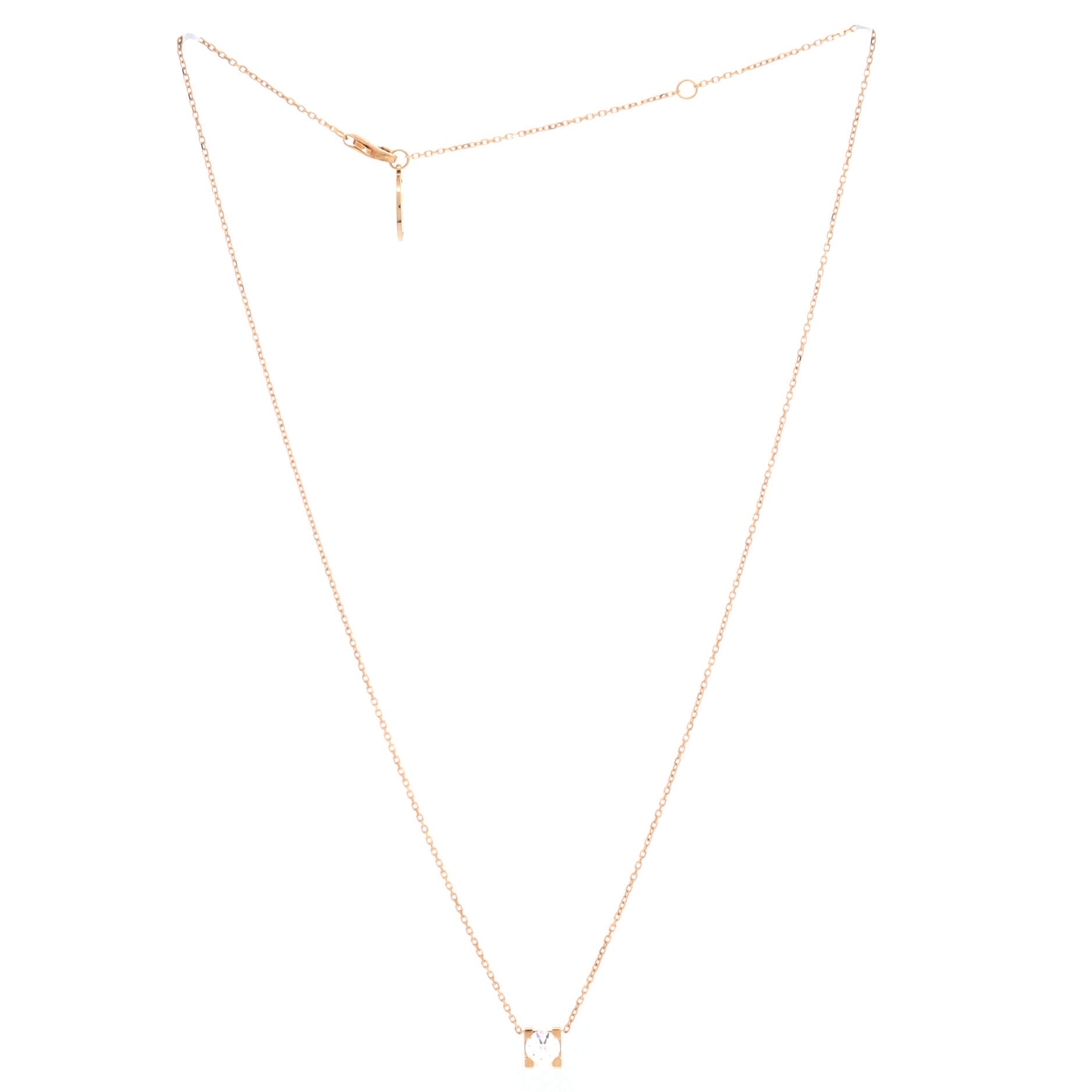 C de Cartier Necklace 18K Rose Gold and Diamond 0.50-0.59CT
