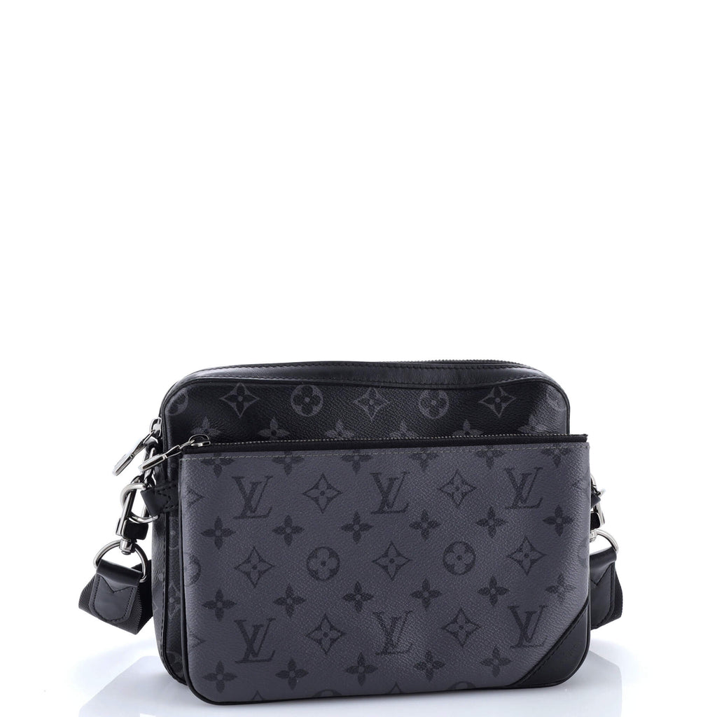 Trio Messenger Bag Reverse Monogram Eclipse Canvas