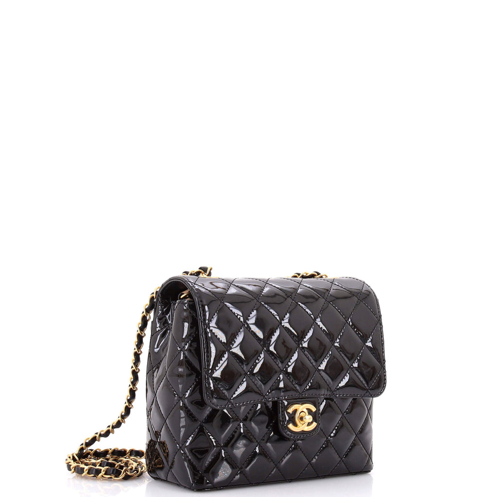 Very Square Flap Bag Quilted Patent Small